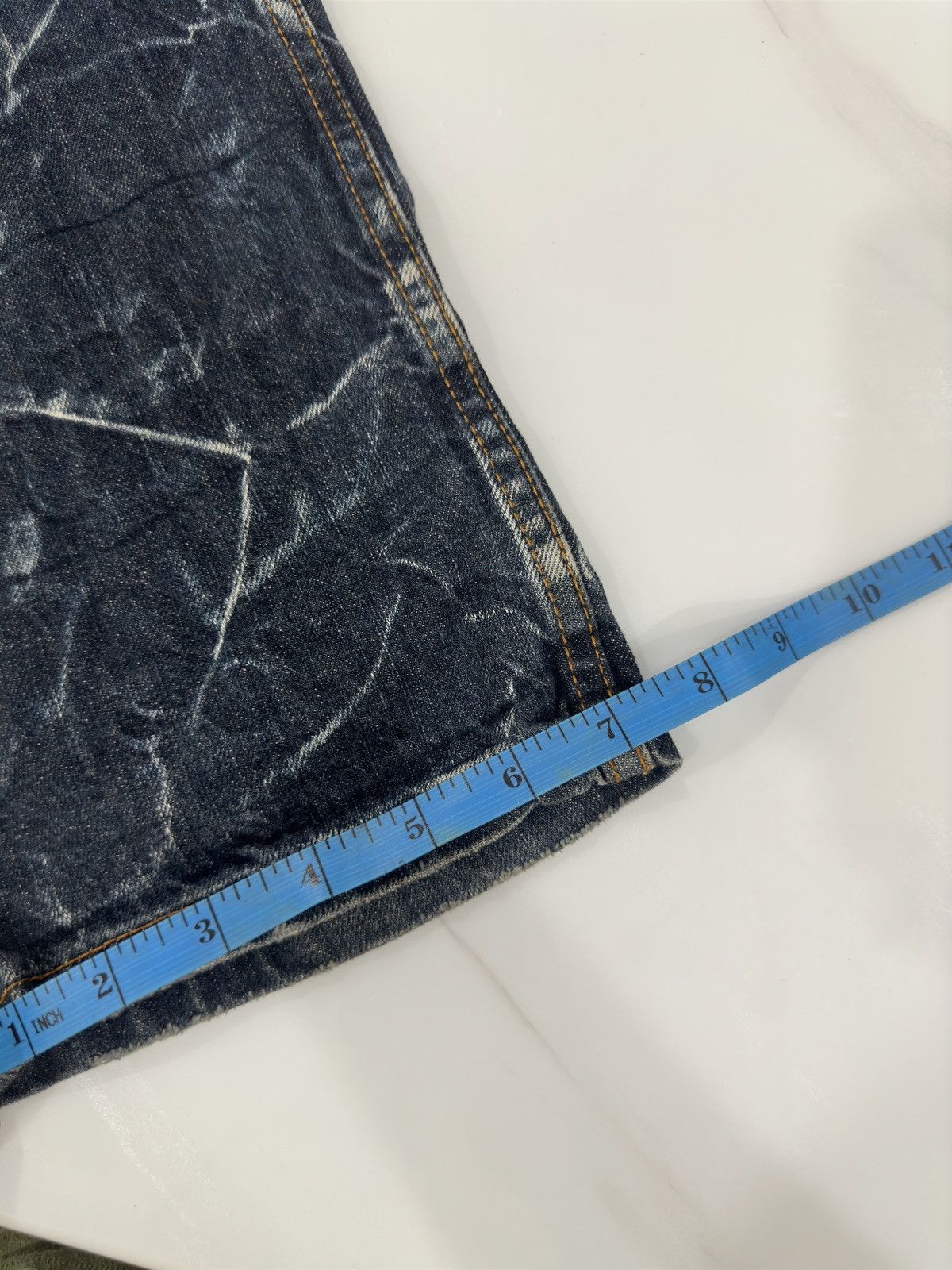 If Six Was Nine × Japanese Brand × Le Grande Bleu (L.G.B.) Vintage Y2k Nylaus Clawmark Faded Jeans Undercover Style Size US 29 - 21 Thumbnail