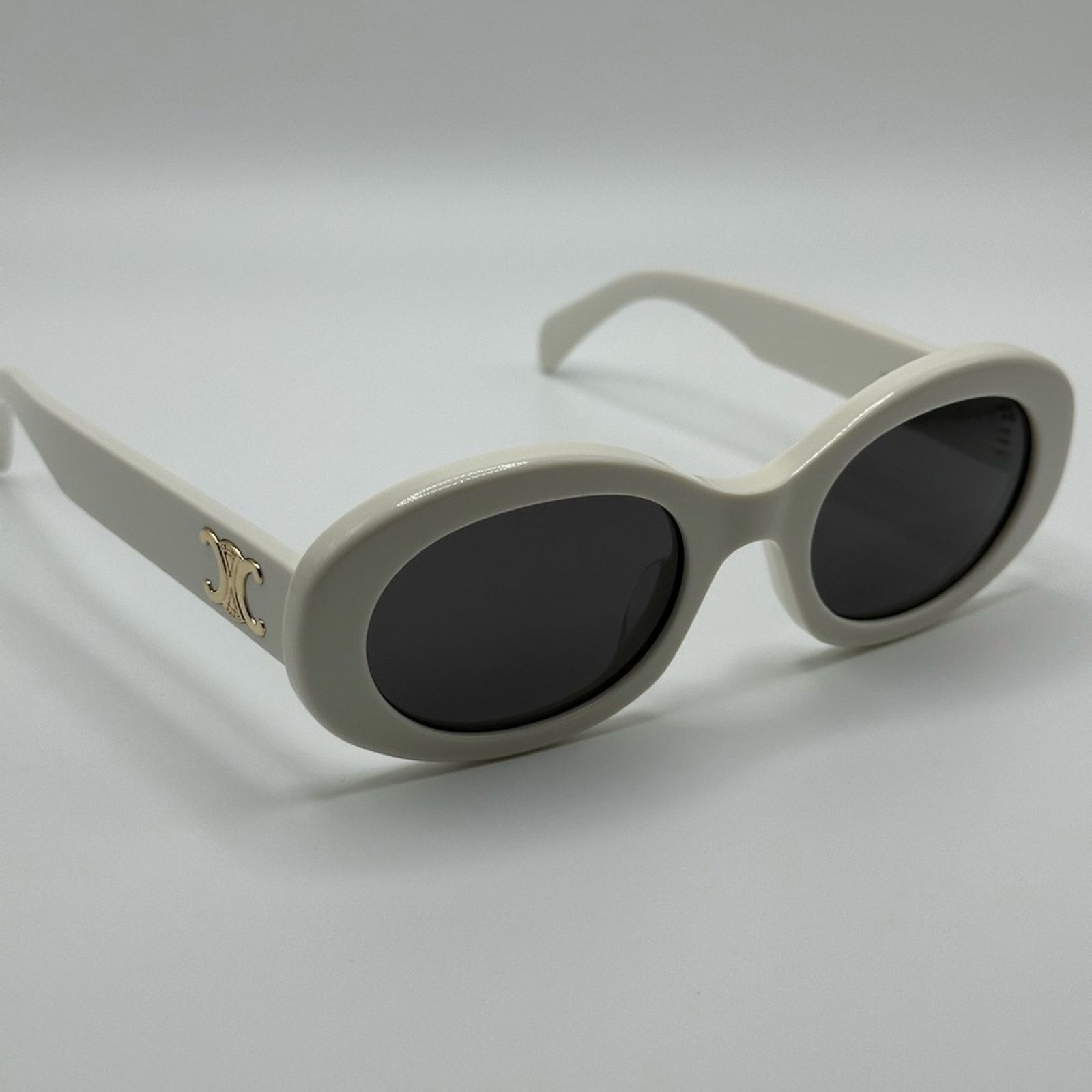 Celine CELINE Triomphe Sunglasses CL40194U Ivory/Smoke Women Size ONE SIZE - 7 Thumbnail