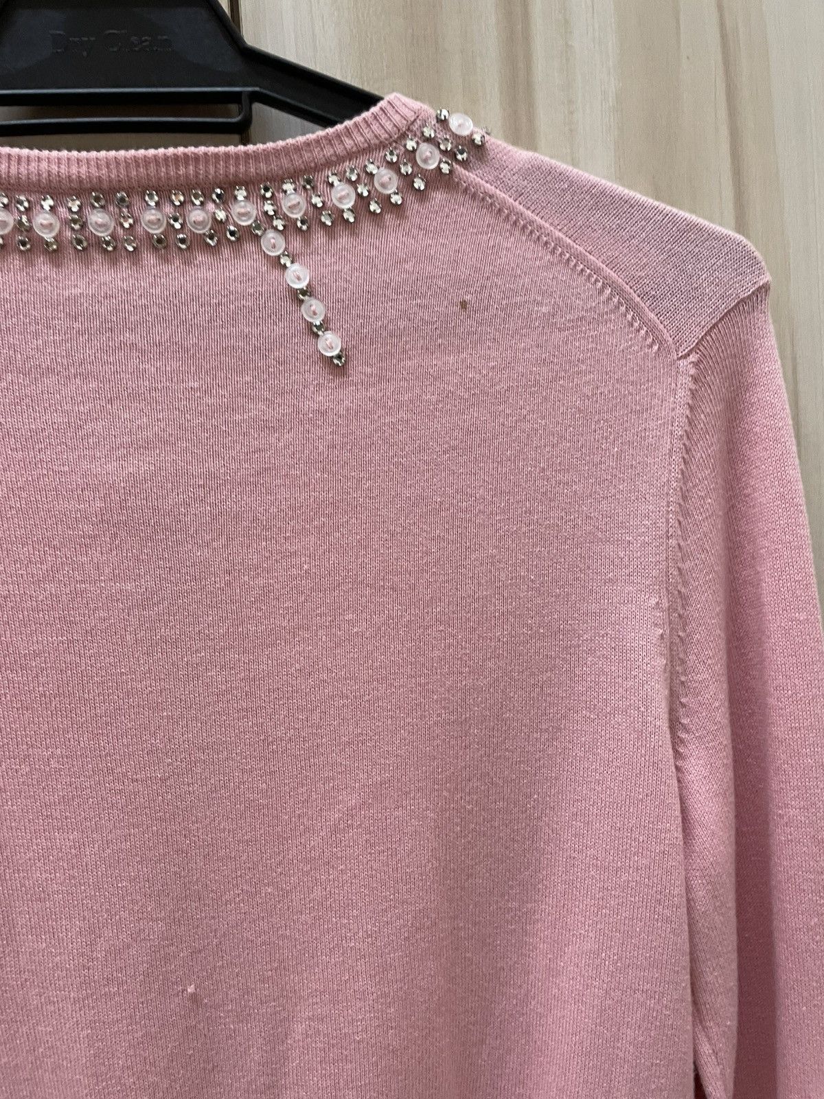Marc Jacobs Marc Jacobs Crystal Embellished Pink Cardigan Sweater Size S / US 4 / IT 40 - 7 Thumbnail