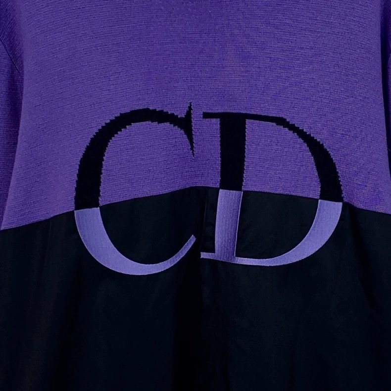 Dior Dior Color-blocked letter inlaid wool round-neck long-sleev Size US XL / EU 56 / 4 - 4 Thumbnail