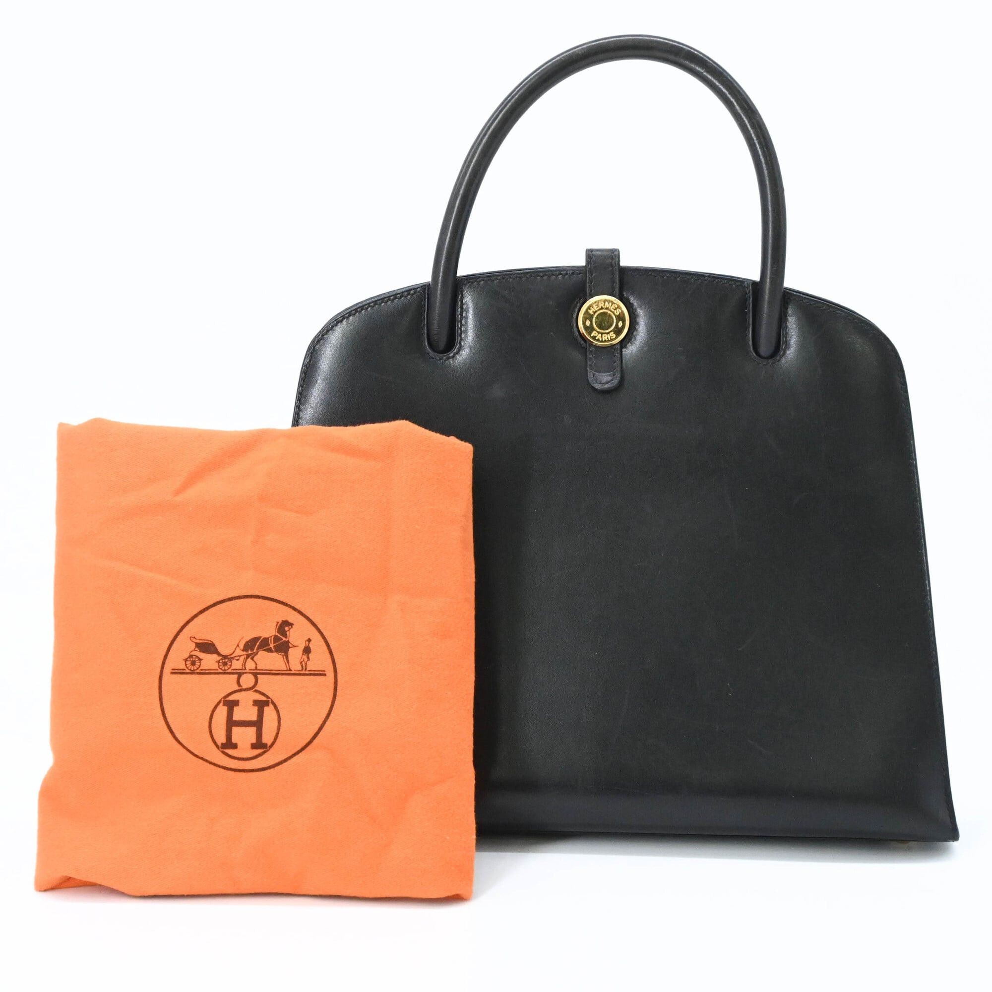 Hermes Hermes Dalvie MM Handbag Box Calf Leather Women's Black □E Stamp Size ONE SIZE - 1 Thumbnail