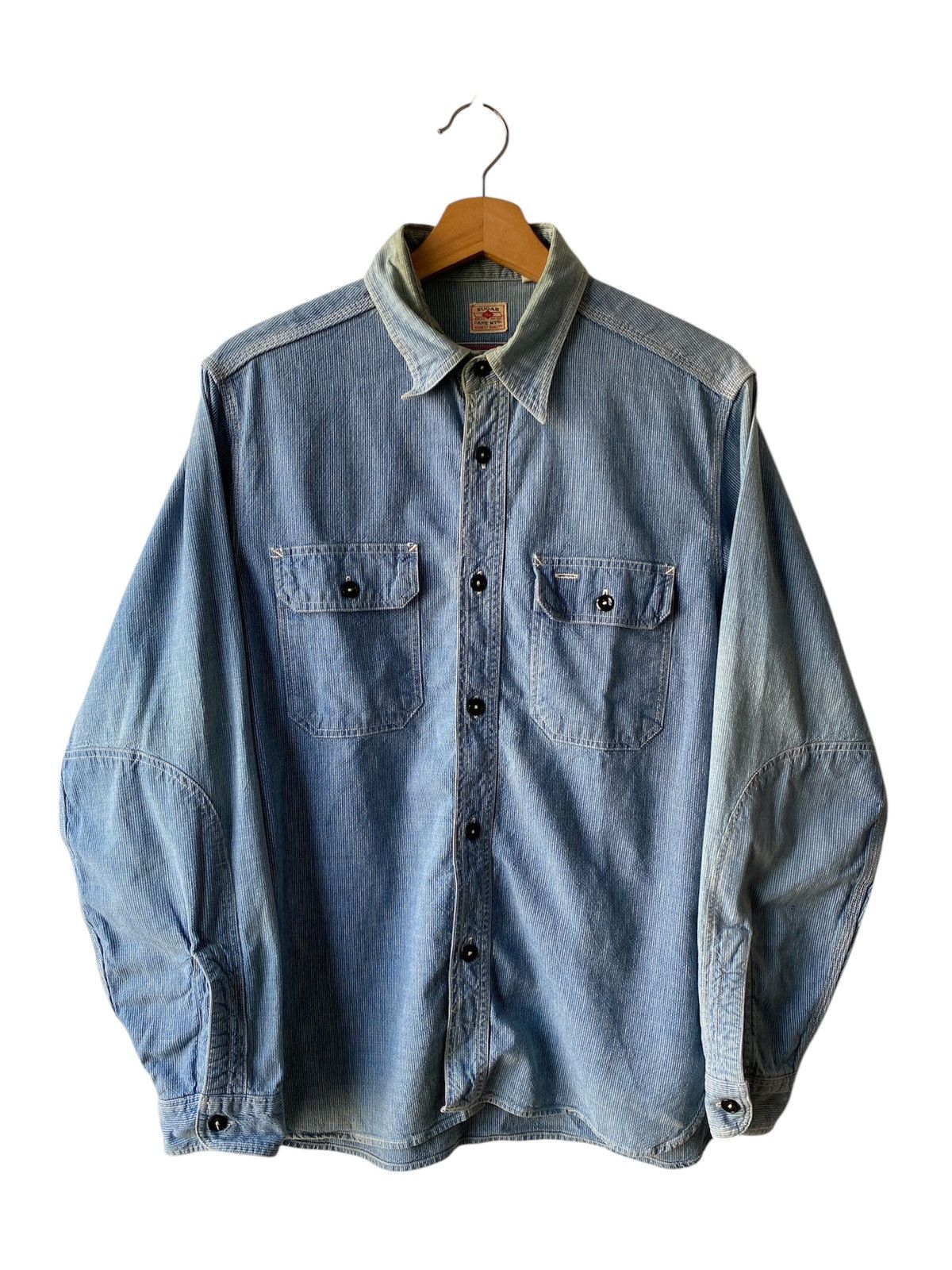 Japanese Brand Vintage Sugar Cane Pinstripe Button Up Shirt Size US M / EU 48-50 / 2 - 1 Thumbnail