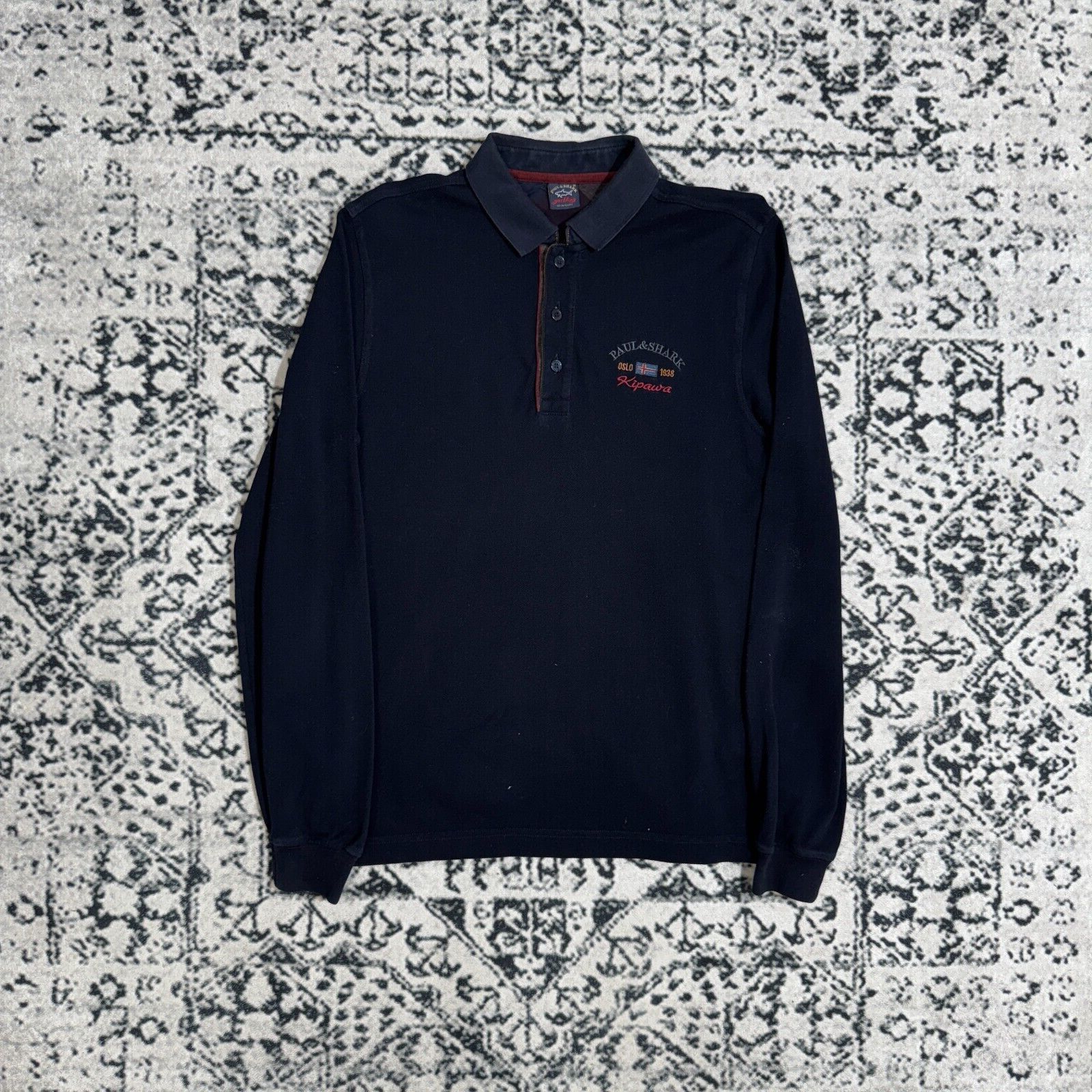 Paul & Shark × Vintage Vintage Paul & Shark Navy Blue Cotton Polo Rugby Shirt Size Size US M / EU 48-50 / 2 - 1 Thumbnail