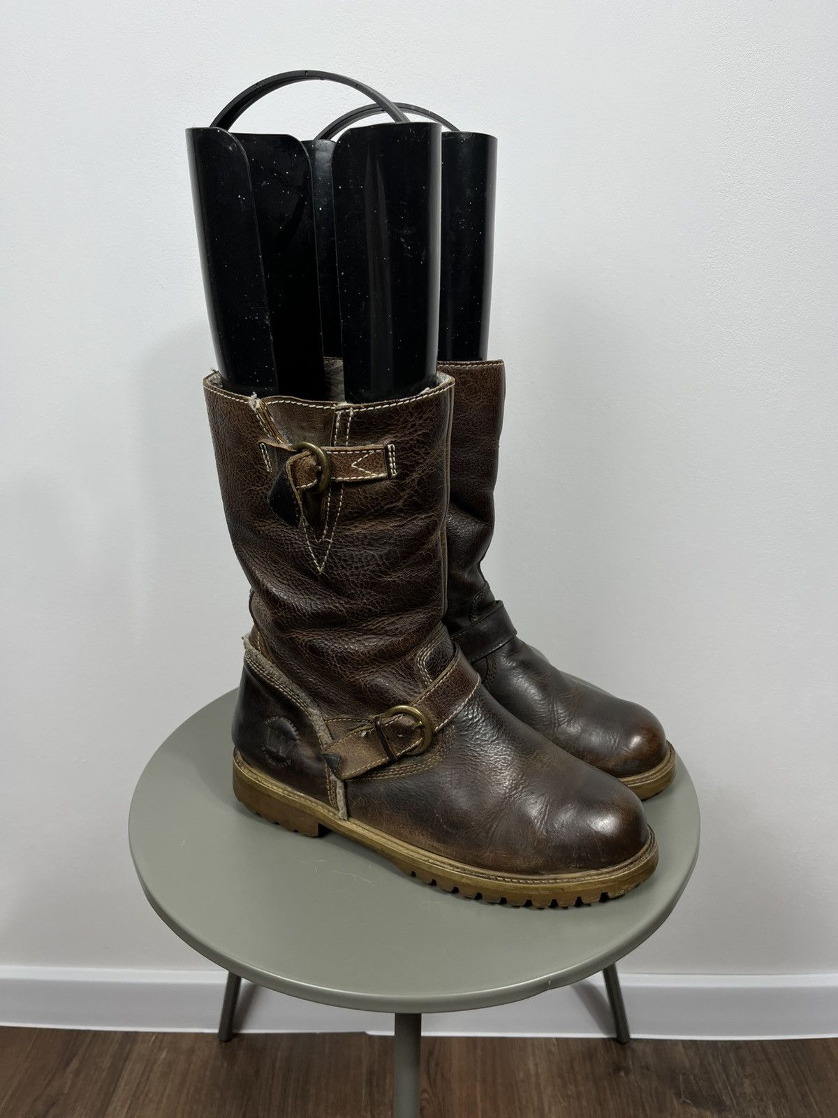 Other Avant Garde Distressed Leather Biker Boots EU 41 Brown Size US 8 / EU 41 - 1 Thumbnail