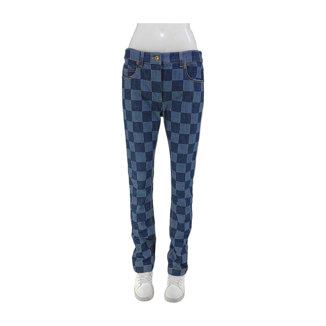 Louis Vuitton Louis Vuitton Damier Pattern Jeans Size 38 Size 27" / US 4 / IT 40 - 1 Thumbnail
