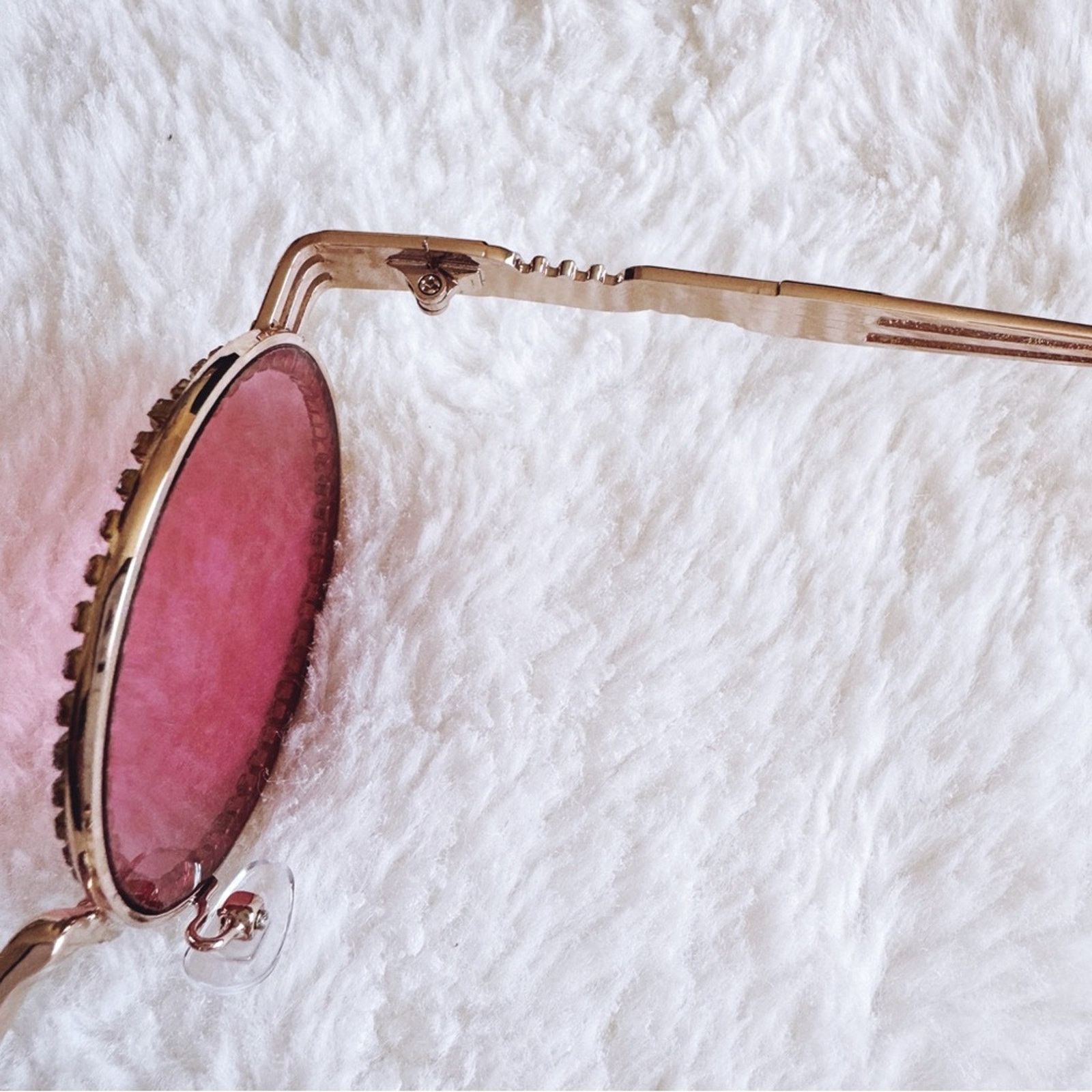 Other Kate Clear Pink Round Sunglasses Size ONE SIZE - 6 Thumbnail
