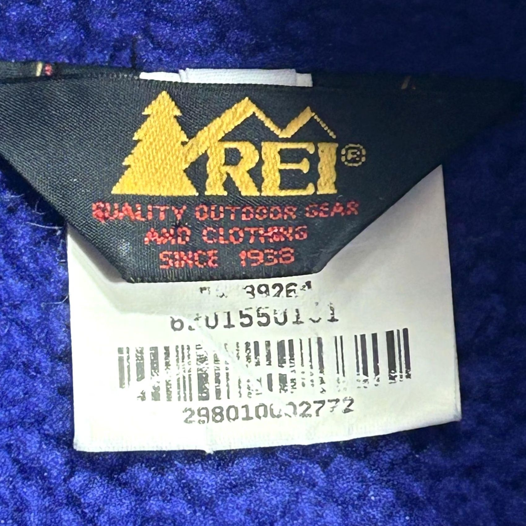 Vintage REI Vest Mens M Blue Full Zip Pockets Drawcord Hem Made in USA Fleece Size US M / EU 48-50 / 2 - 4 Thumbnail
