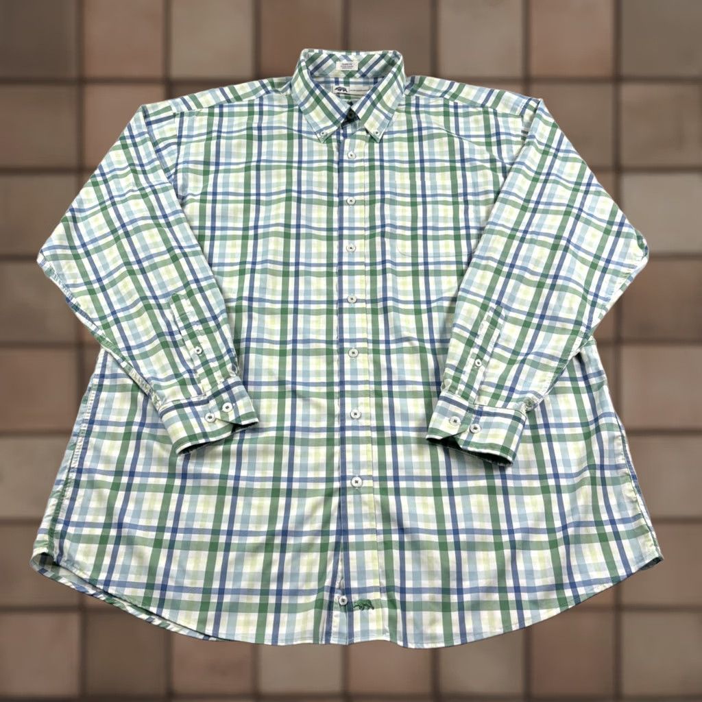 Vintage Onward Reserve Shirt Mens XL Plaid Button Up Stretch Nylon Casual Size US XL / EU 56 / 4 - 1 Thumbnail