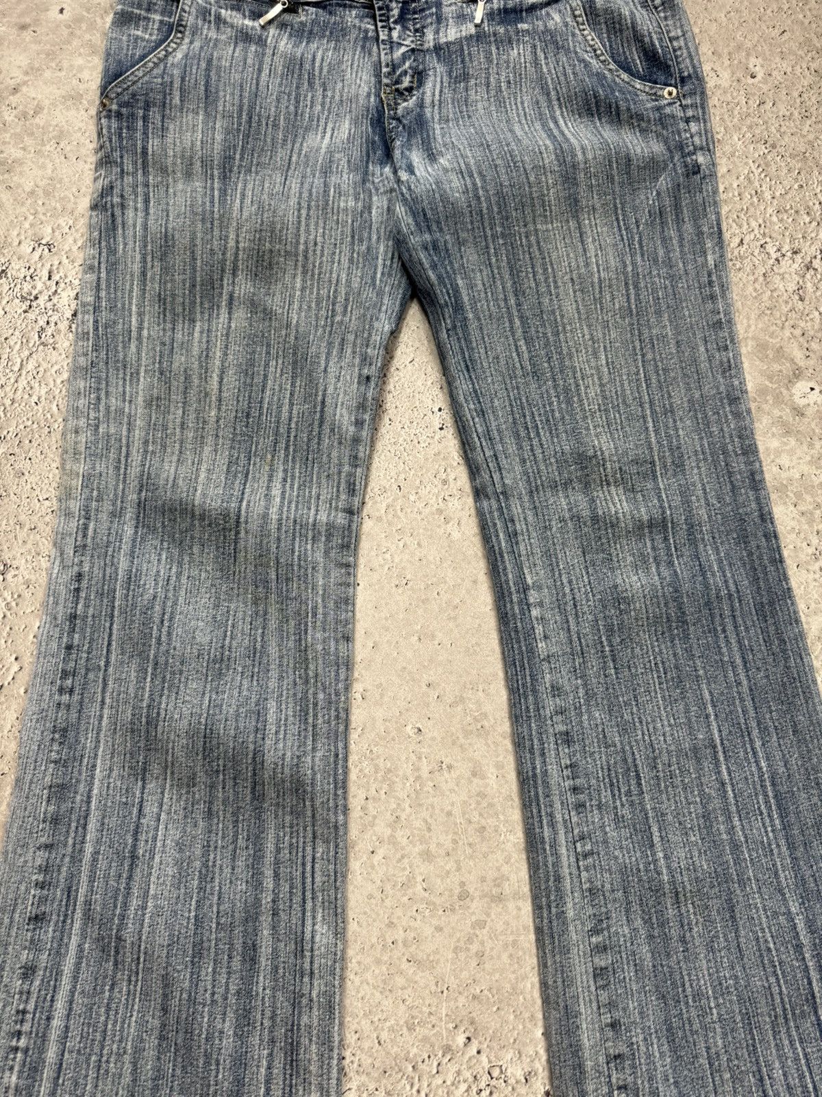 Other Vintage Flared Denim Jeans Women Bootcut Blue Y2K Low Rise Size 28" / US 6 / IT 42 - 5 Thumbnail