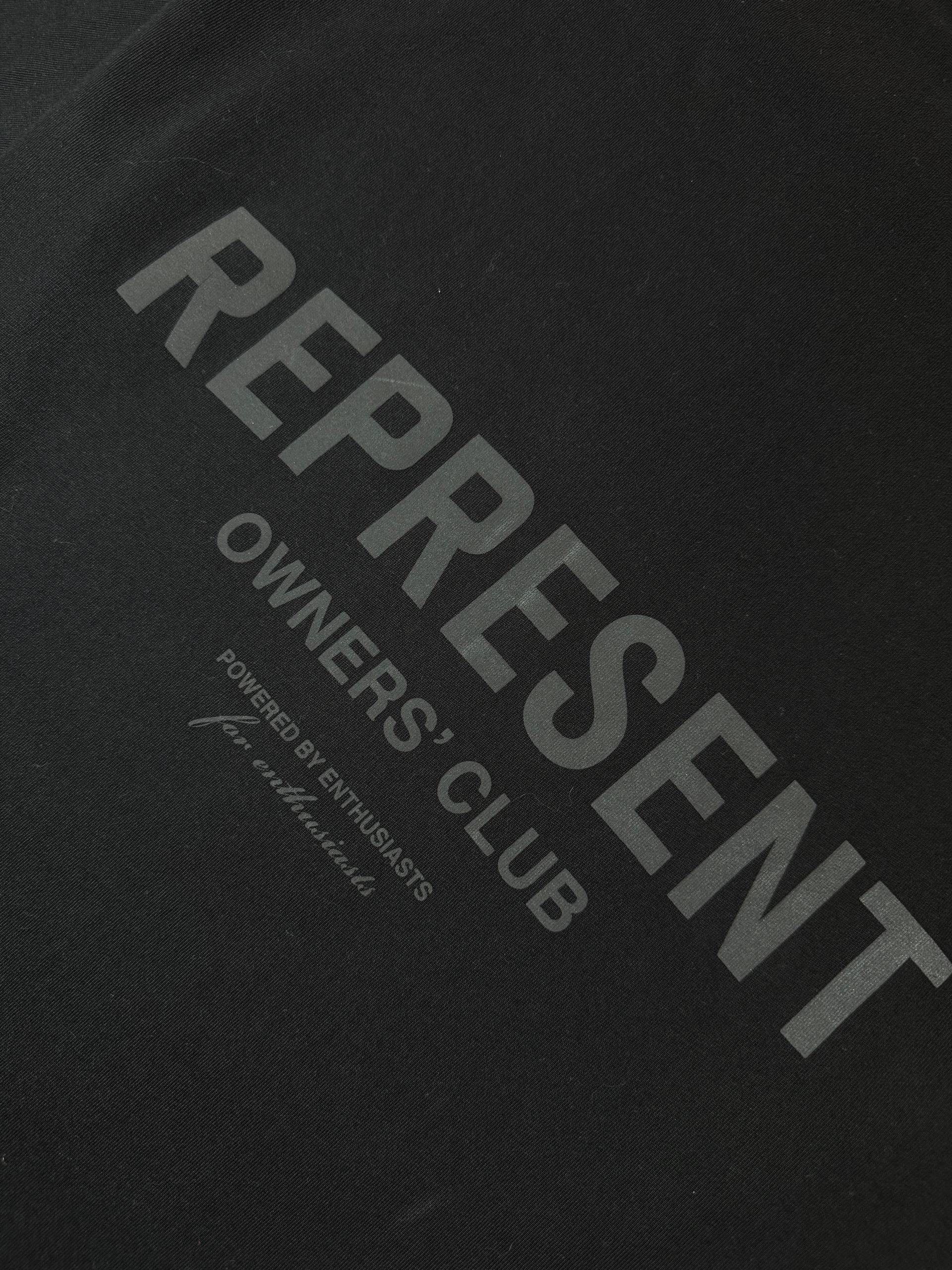 Represent Clo. Represent Owners’ Club Black Big Printed Logo Cotton T-shirt Size US L / EU 52-54 / 3 - 3 Thumbnail