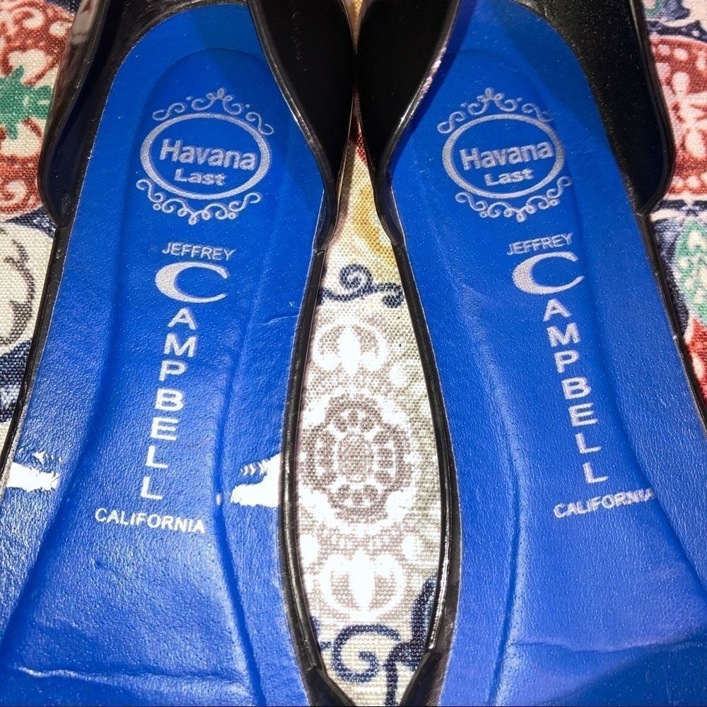 Jeffrey Campbell Jeffery Campbell, Havana Last Jelly Flat D’Orsay Solid Black Patent Women’s 6 M Size US 6 / IT 36 - 9 Thumbnail
