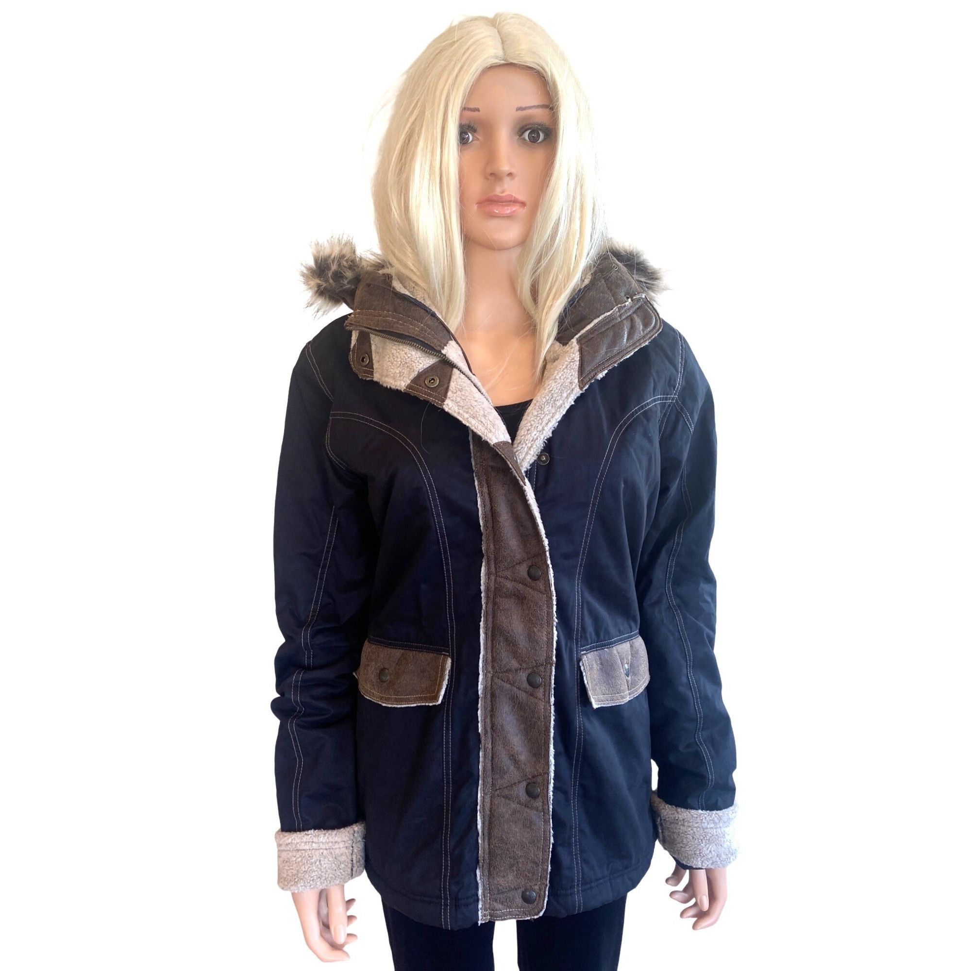 Kuhl NWT Kuhl Arktik Waxed Jacket L Faux Fur Sherling Fleece Hood Size L / US 10 / IT 46 - 2 Thumbnail