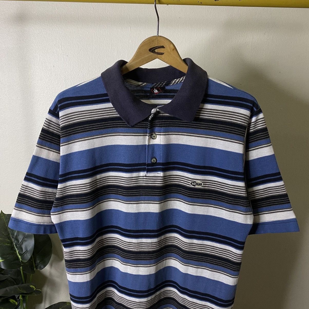 No Fear Vintage 2000s No Fear Skateboard Stripes Polo T Shirt Size US L / EU 52-54 / 3 - 2 Thumbnail