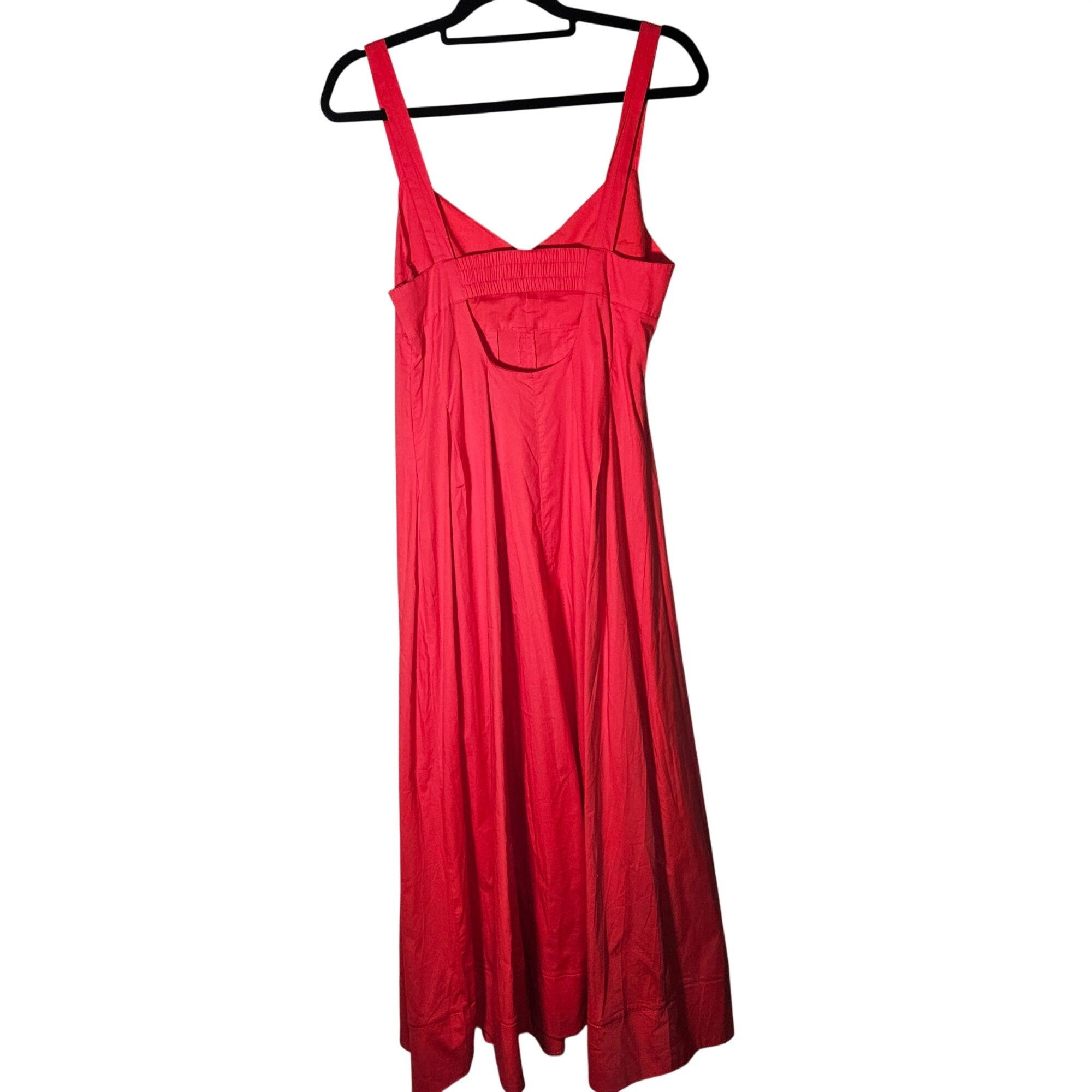 Jason Wu Jason Wu Red Halter Poplin Keyhole Back Maxi Dress Women's M Size M / US 6-8 / IT 42-44 - 3 Thumbnail