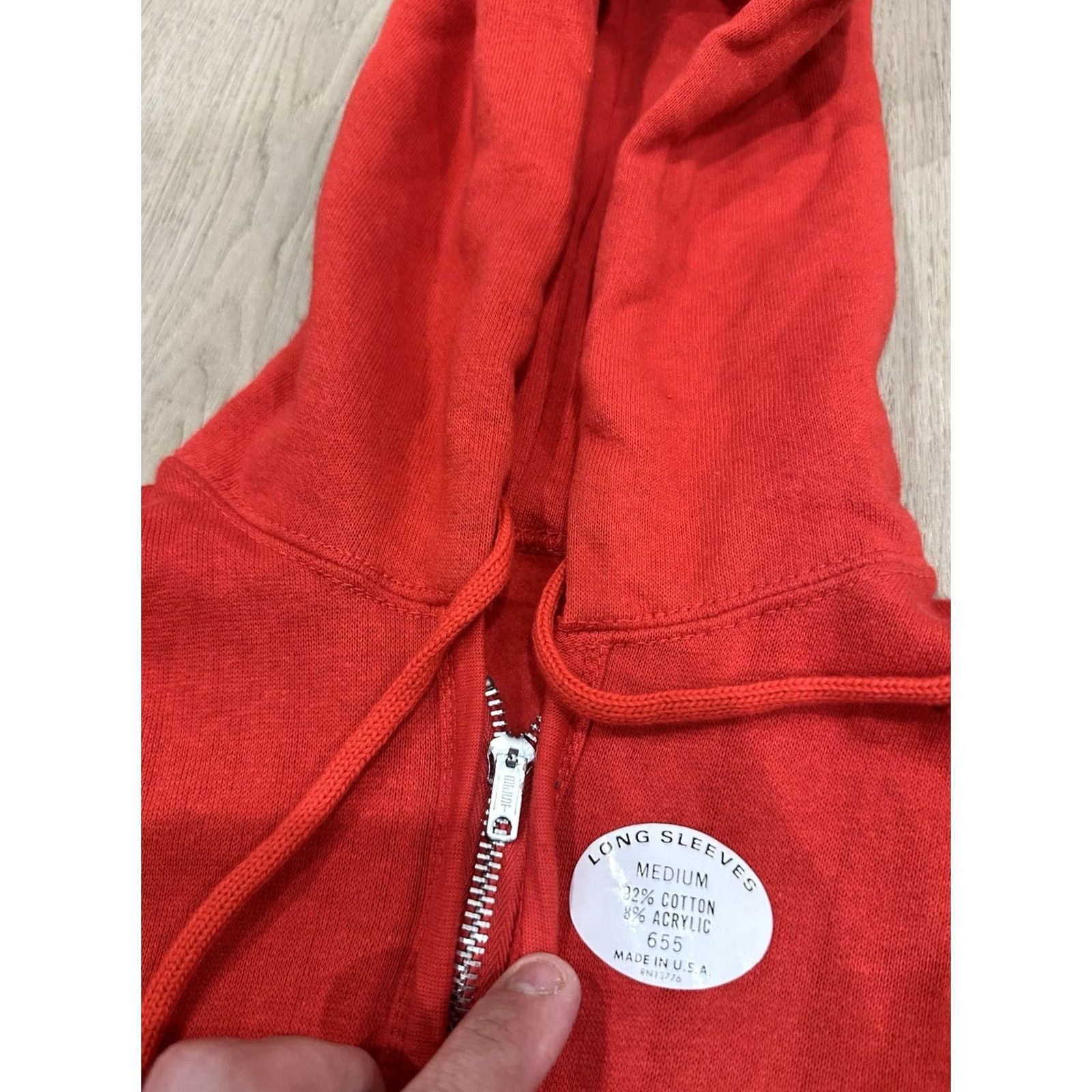 Vintage VINTAGE NWT Red 60s Zip Up Hoodie Men's M Made In USA Vintage Zip Up Hoodie Regular Fit Mens Size US M / EU 48-50 / 2 - 6 Thumbnail
