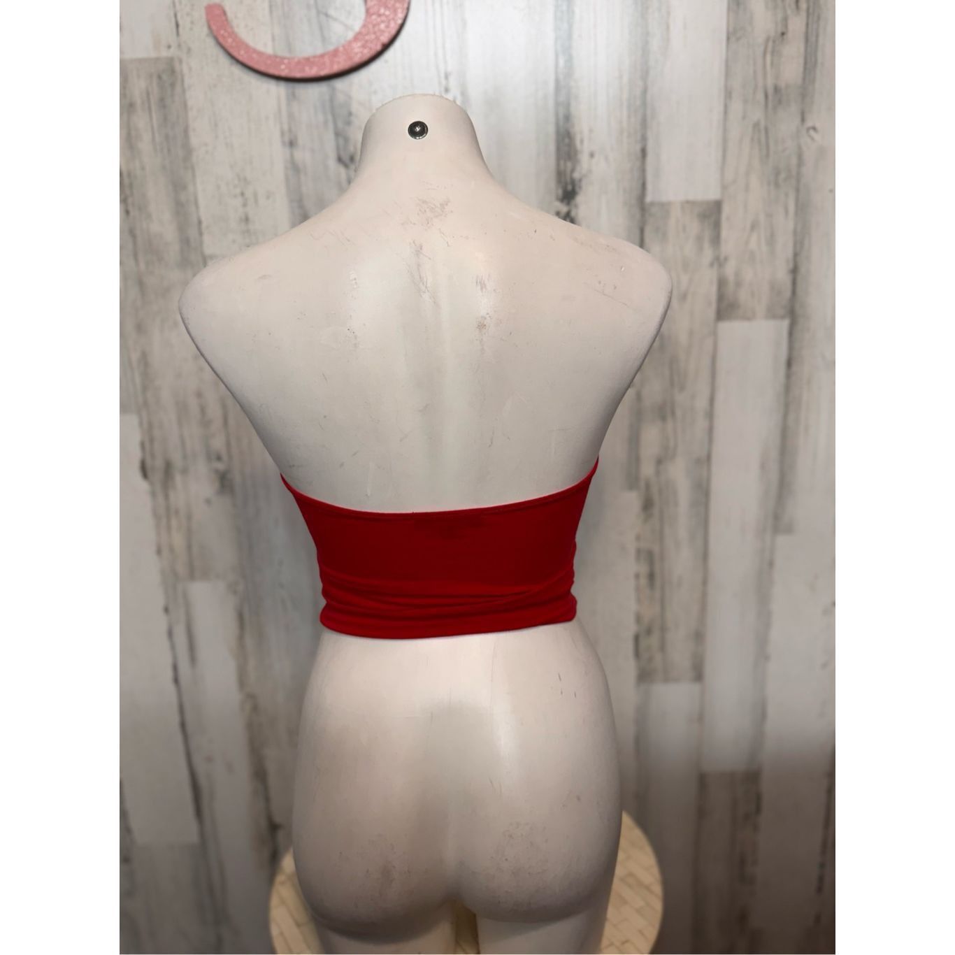 Other Ambiance Red Strapless Zip-Up Tube Top – Size S Size S / US 4 / IT 40 - 2 Thumbnail