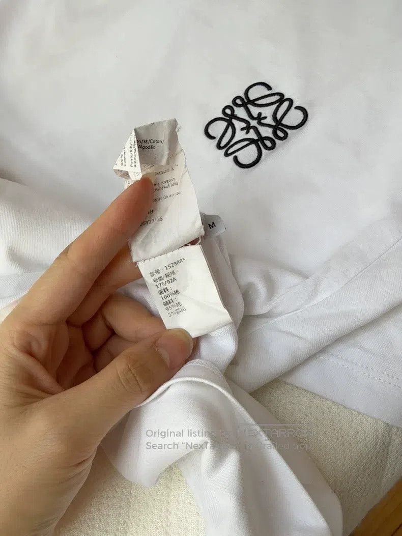 Loewe Loewe White short-sleeved T-shirt with classic embroidered Size M / US 6-8 / IT 42-44 - 6 Thumbnail