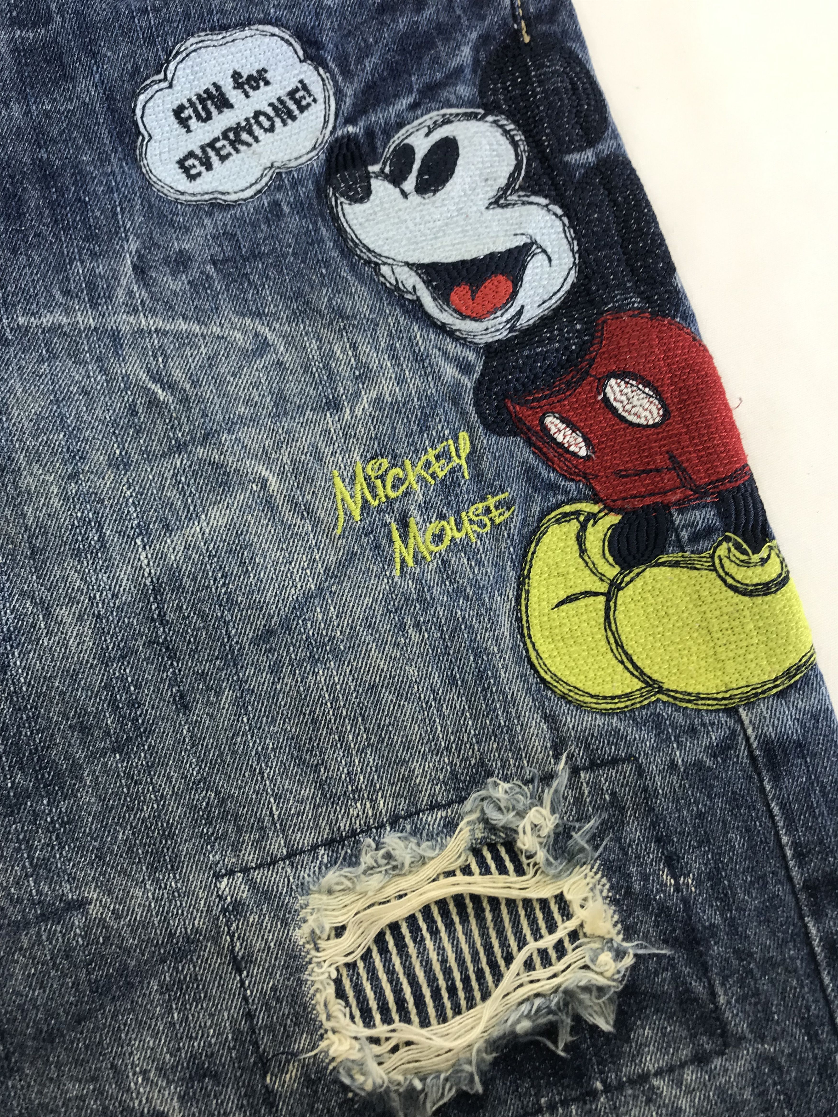 Mickey Mouse Vintage Disney x Mickey Mouse Embroidered Jeans Size US 36 / EU 52 - 10 Thumbnail