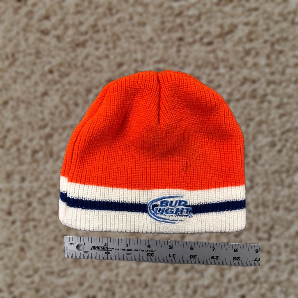 Budweiser Budweiser Beanie Hat Adult One Size Blue Acrylic Knit Unisex Fall Winter Sports Beer Beanie Cap Size ONE SIZE - 1 Thumbnail