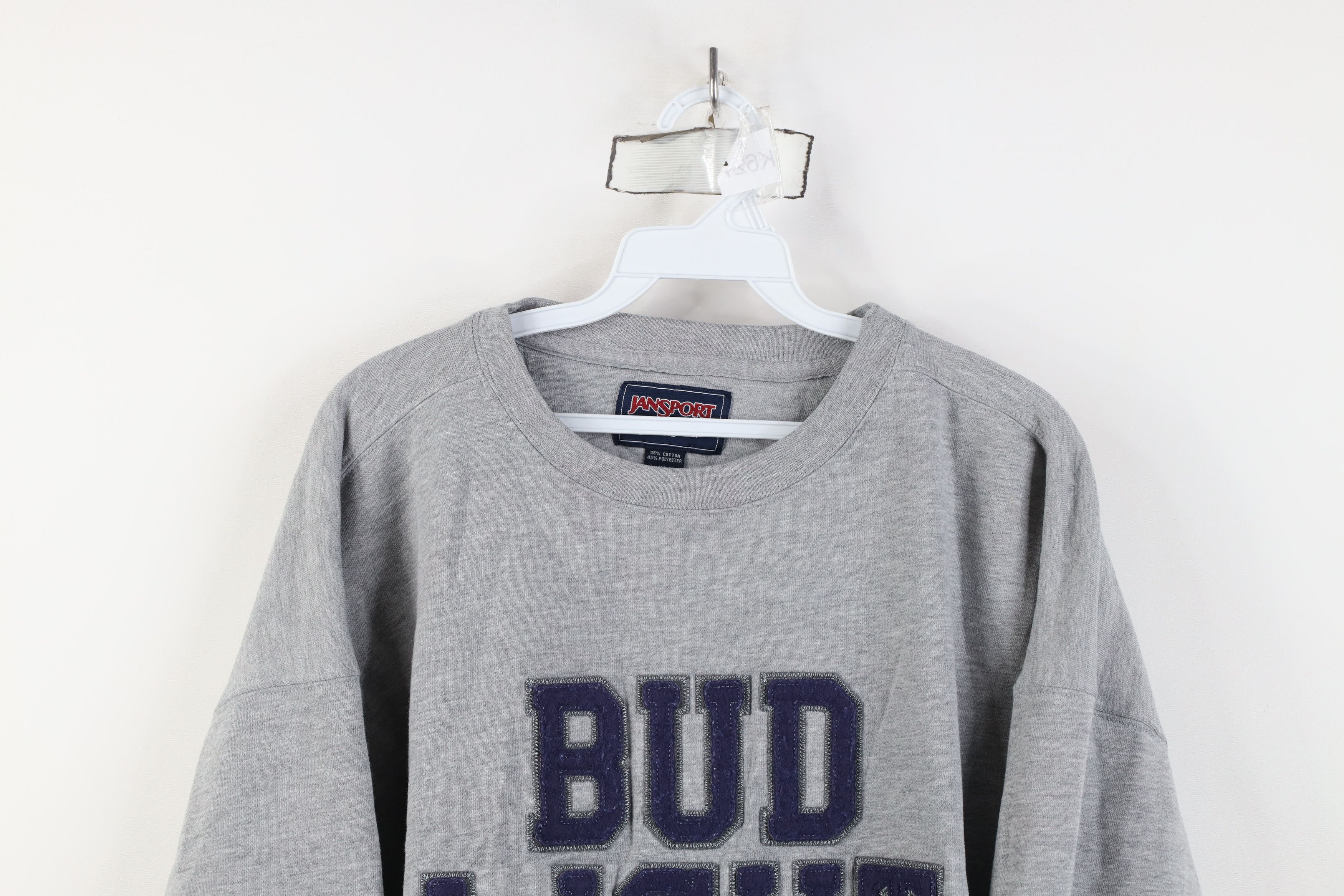 Vintage Vintage 90s Budweiser Light Beer Crewneck Sweatshirt Gray Size US XL / EU 56 / 4 - 2 Thumbnail