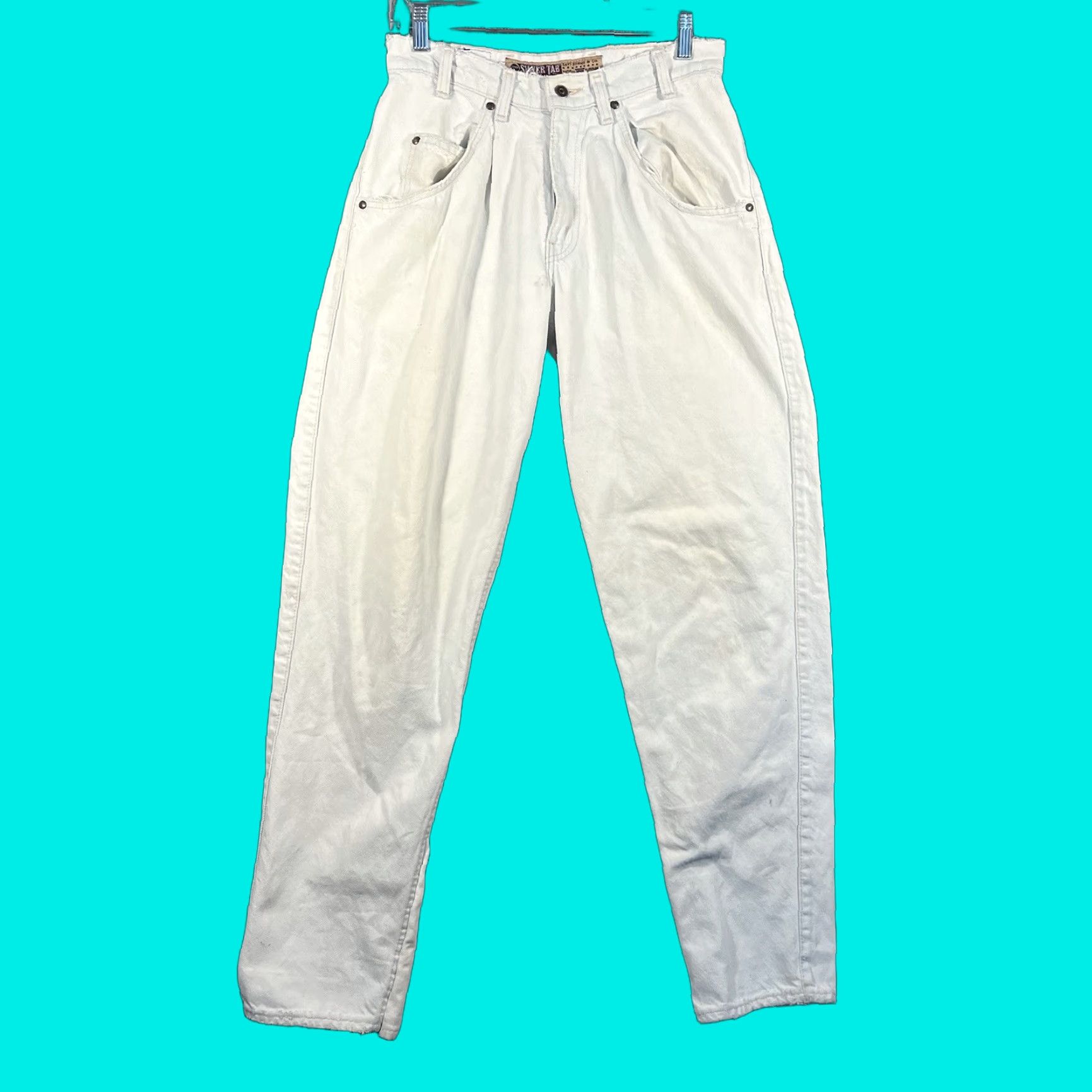 Levi's VINTAGE Levi's Silver Tab Jeans Adults 28x32 White Distressed Light Wash 90s Size US 28 / EU 44 - 1 Thumbnail