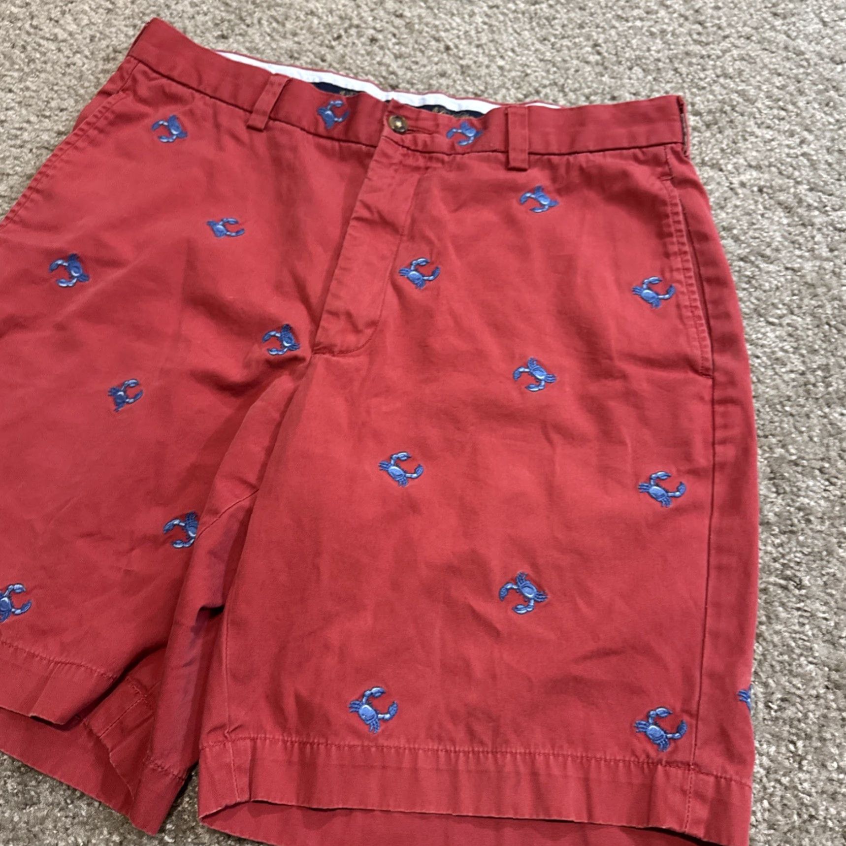 Brooks Brothers Brooks Brothers Shorts 34” Red Cotton Embroidered Crab Size US 34 / EU 50 - 3 Thumbnail