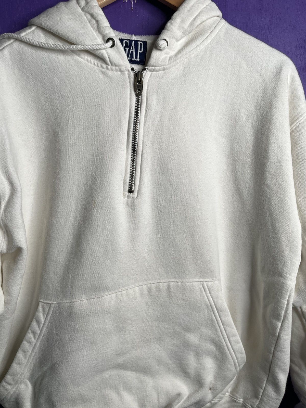Gap × Vintage Vintage 90s GAP quarter zip blank hoodie Size US S / EU 44-46 / 1 - 3 Thumbnail