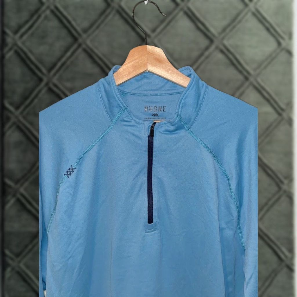 Rhone Rhone Session 1/4 Zip Performance Pullover XL Light Blue Steel Blue / Dusty Blue Han? Size US XL / EU 56 / 4 - 1 Thumbnail