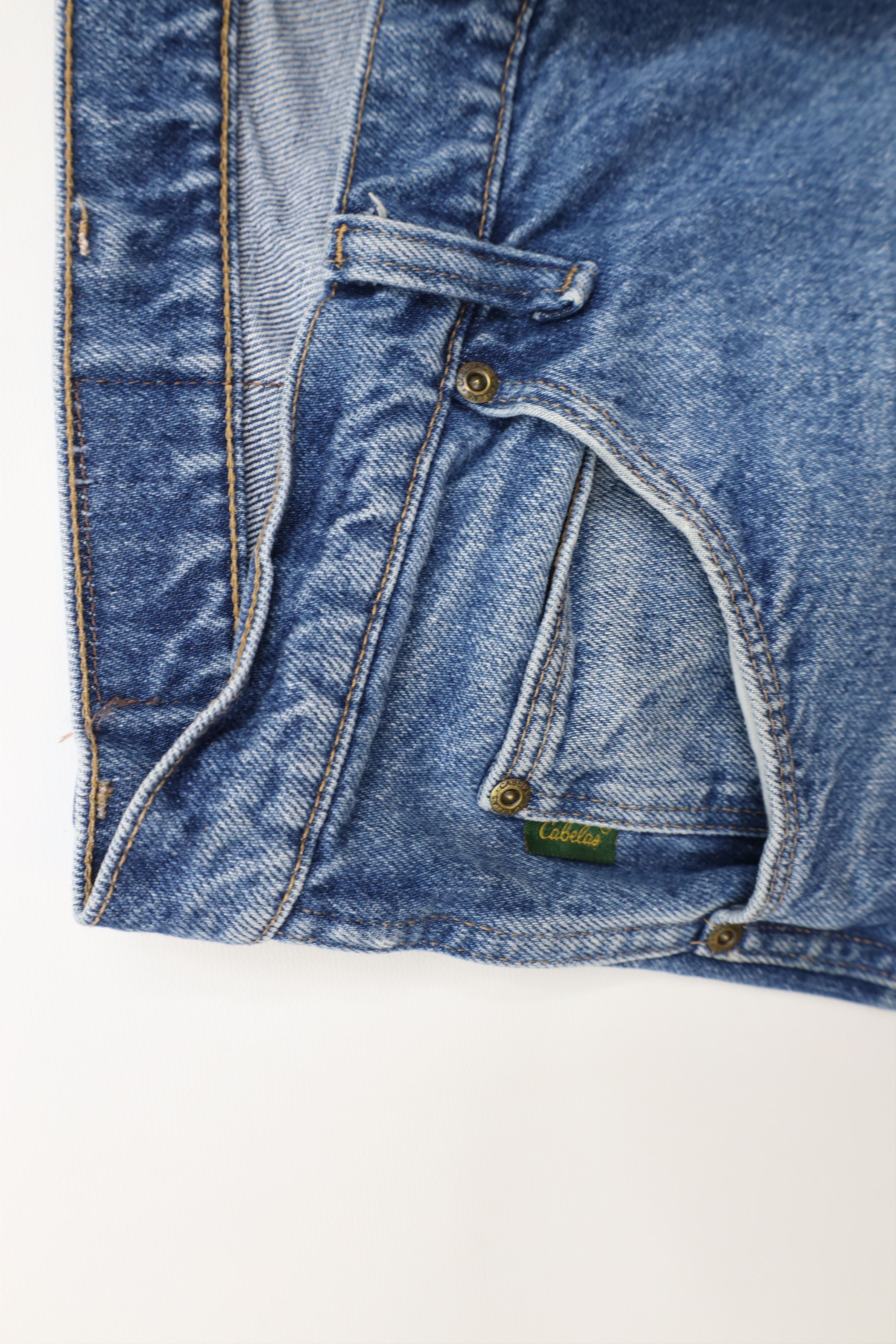 Cabelas Vintage Cabelas Faded Straight Leg Denim Jeans Blue Cotton Size 38" / US 16 / IT 52 - 9 Thumbnail