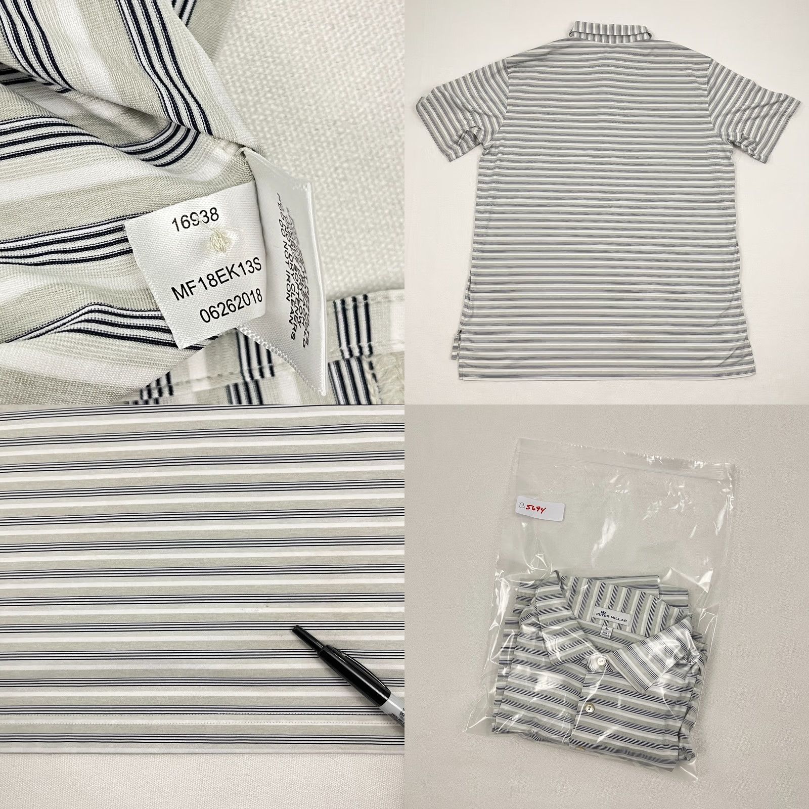 Peter Millar Peter Millar Summer Comfort Polo Shirt Men XL Gray Striped Duke Golf Club Preppy Size US XL / EU 56 / 4 - 8 Thumbnail