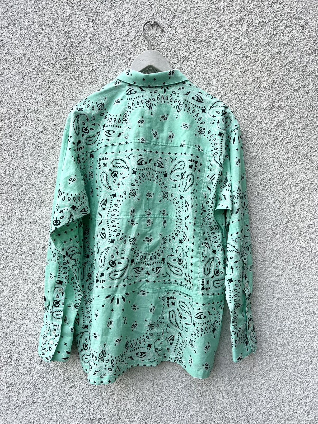 Highsnobiety × Japanese Brand × Takahiromiyashita The Soloist. Miyagihidetaka x Highsnobiety Bandana Shirt in Mint Size US M / EU 48-50 / 2 - 2 Thumbnail