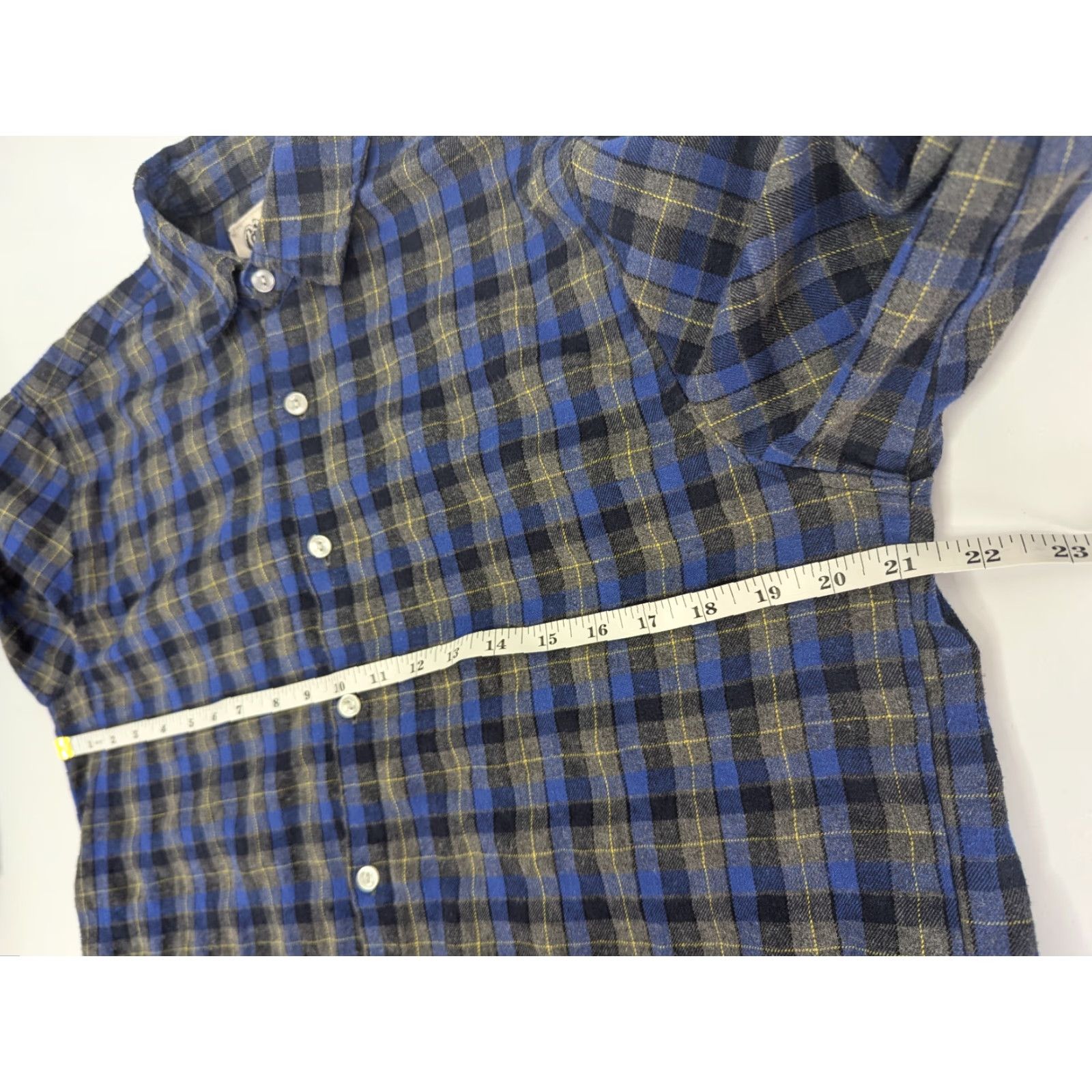 Vintage Cakeworthy You're Just As Sane As I Am Shirt Mens Large Blue Flannel Plaid Cotton Button-Up Embroidered Stars 90s 80s Vintage? Size US L / EU 52-54 / 3 - 6 Thumbnail