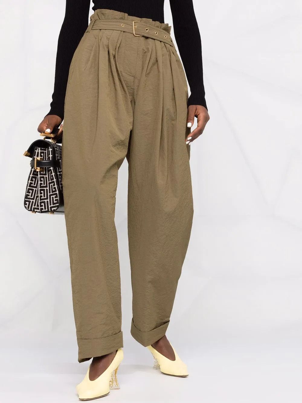 Balmain o1y0625 Casual Pant in Military Green Size 27" / US 4 / IT 40 - 3 Thumbnail