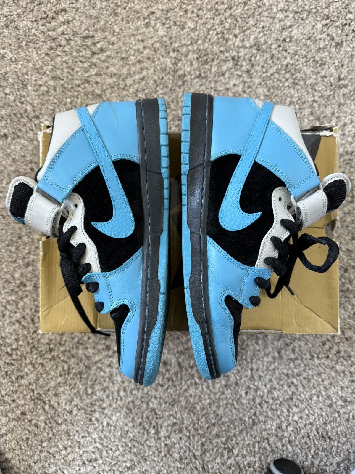 Nike Dunk Mid Pro SB Black | Aqua Fuel Blue Size US 8 / EU 41 - 2 Thumbnail