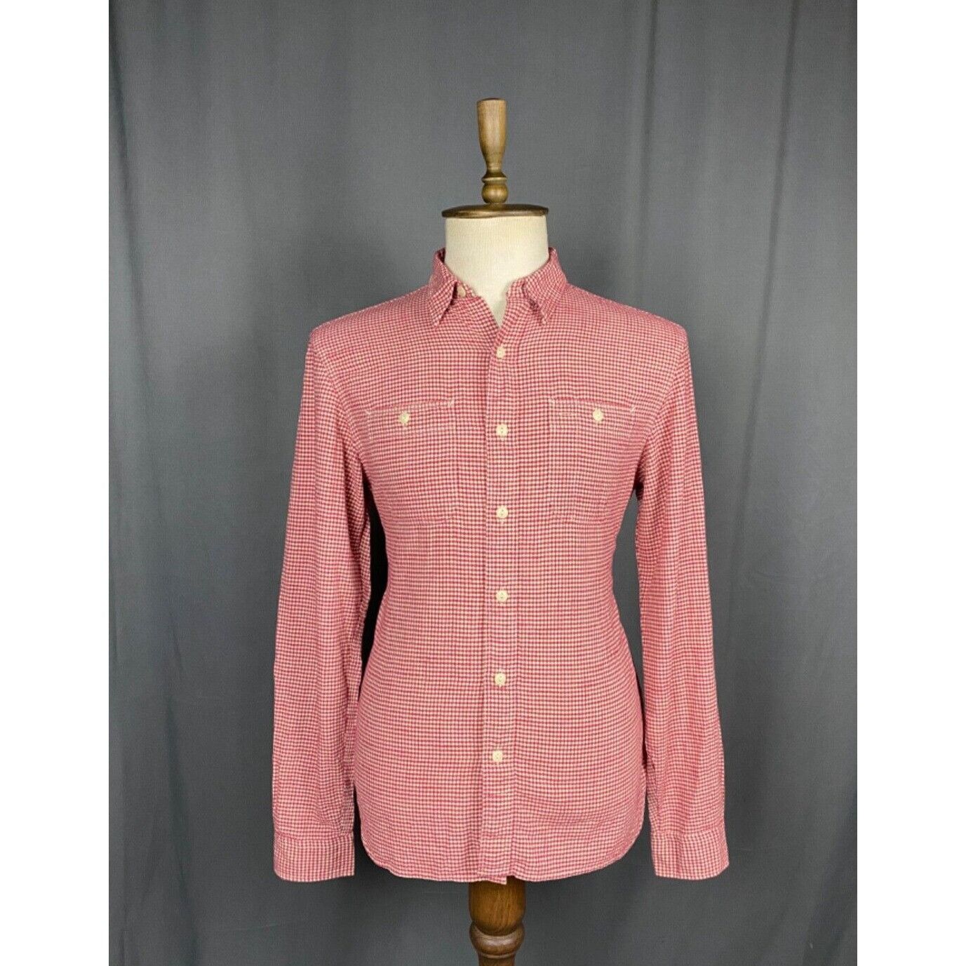 RRL Ralph Lauren MINT! Double RL Ralph Lauren Men's Red Checked Longsleeve Sh Size US XL / EU 56 / 4 - 2 Thumbnail