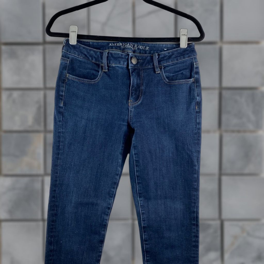 American Eagle Outfitters American Eagle Jeans Womens 8 Blue Jegging Skinny Ankle Stretch Denim Dark Size 30" / US 8 / IT 44 - 1 Thumbnail