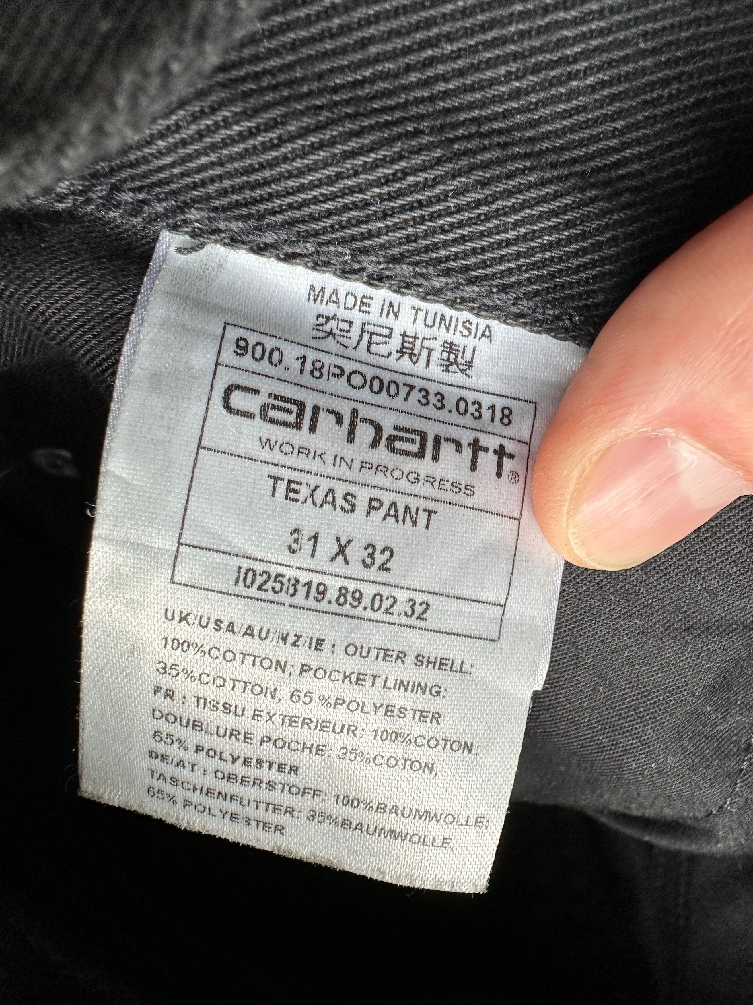 Carhartt Carhartt Wip Texas pant black denim jeans pants Size US 32 / EU 48 - 10 Thumbnail