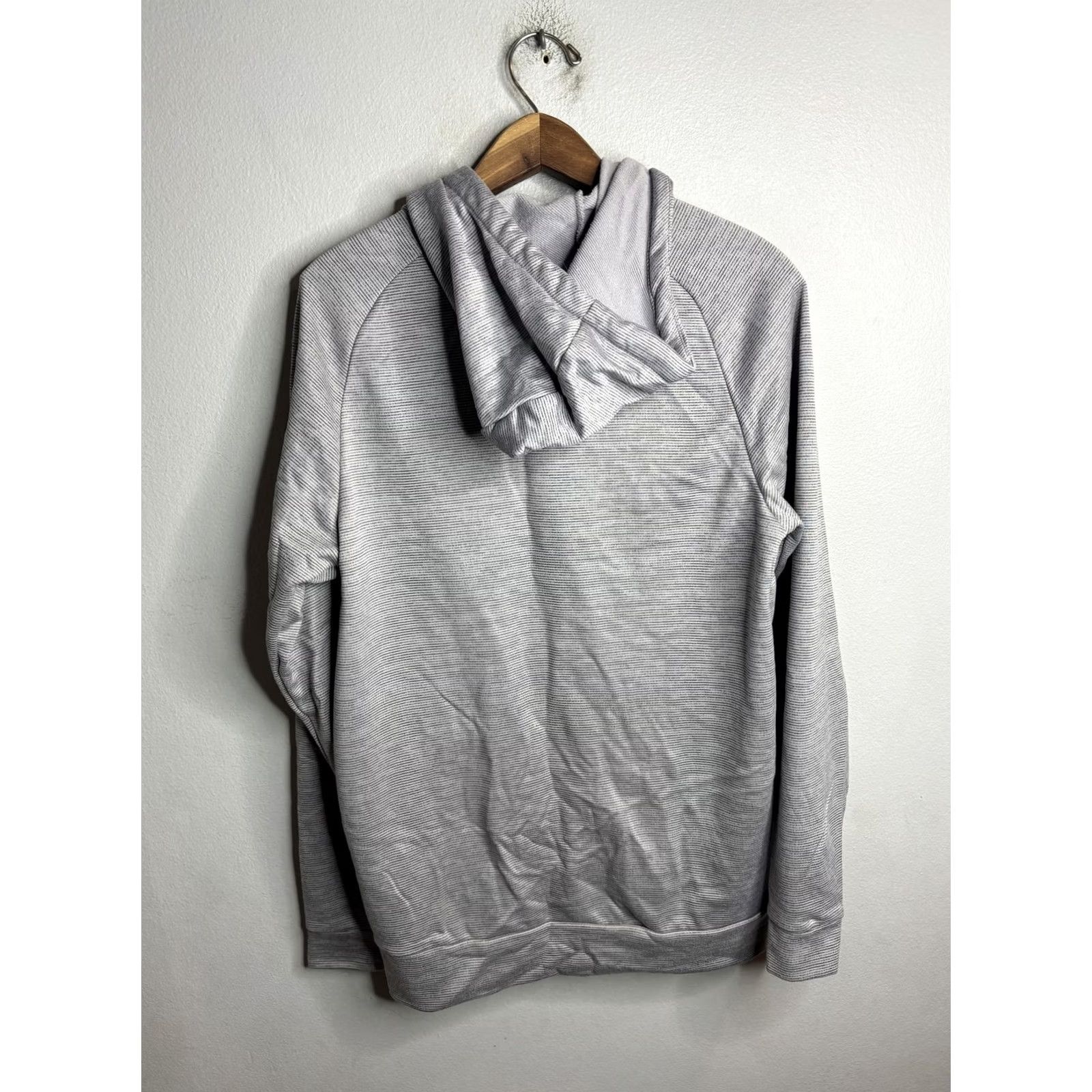 Nike Nike Dri-FIT Hoodie Mens S Gray Full Zip Striped Sweatshirt Athletic Swoosh Size US S / EU 44-46 / 1 - 5 Thumbnail