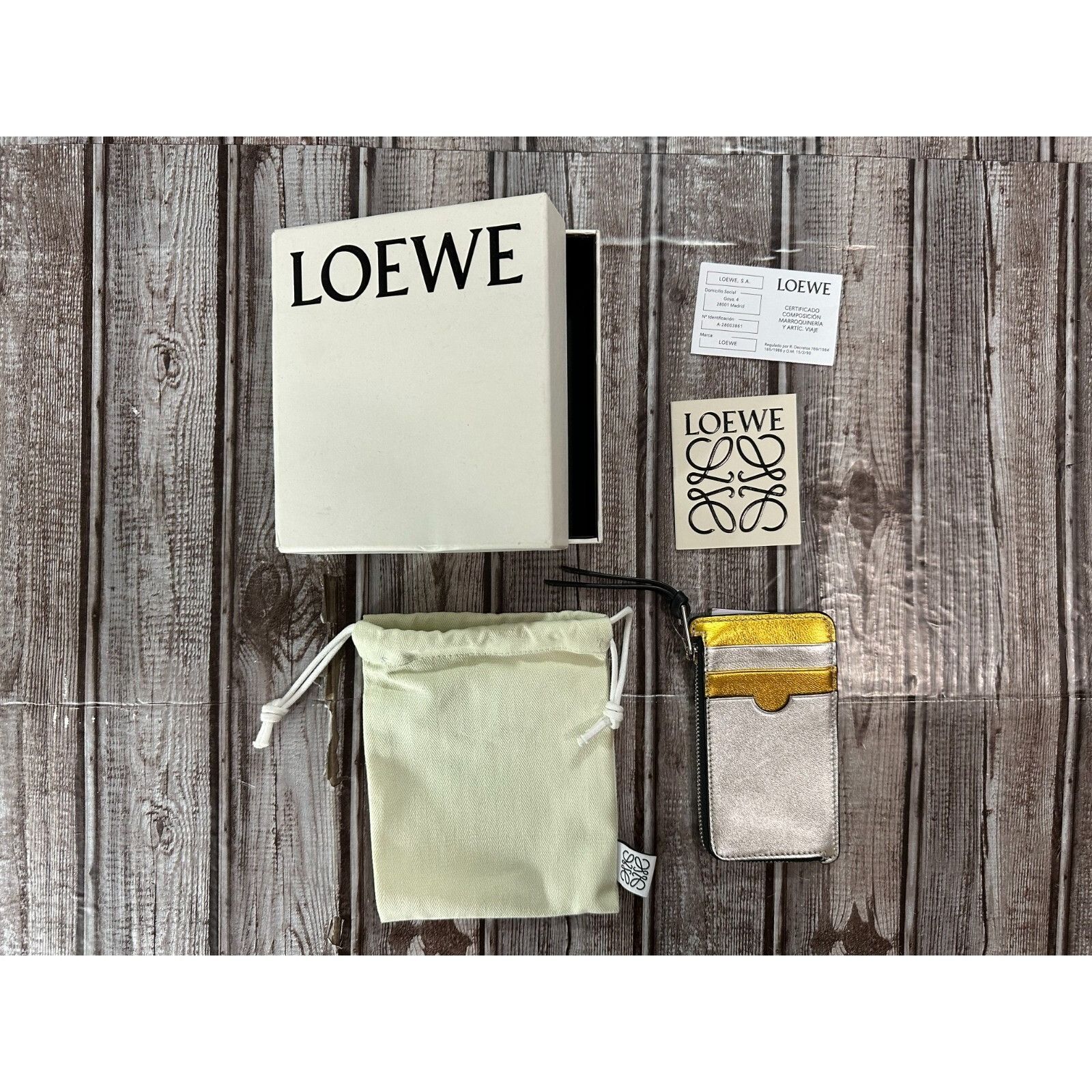 Loewe LOEWE Anagram Leather pallad platead multicolor Coin Purse C Size ONE SIZE - 4 Thumbnail
