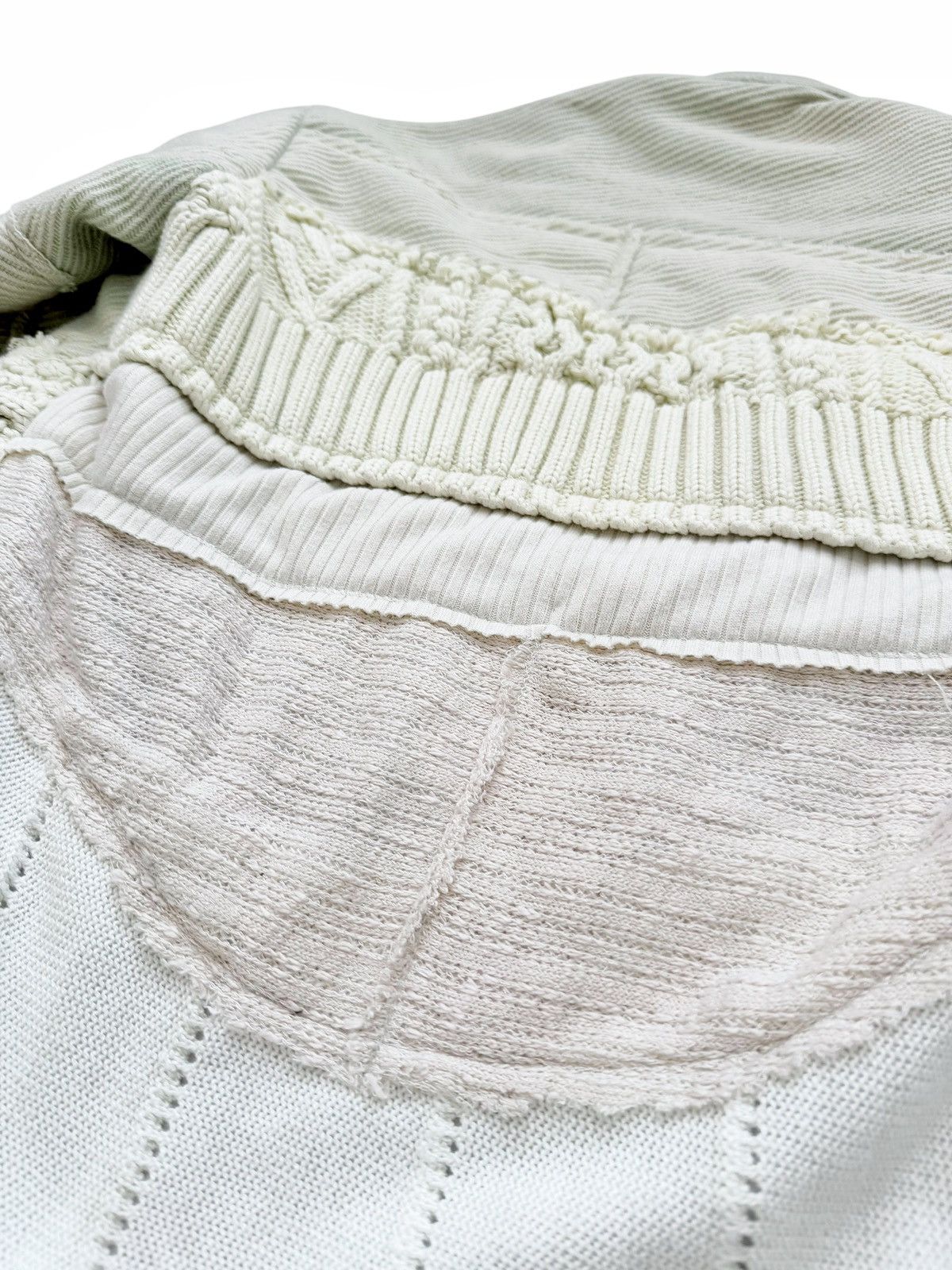 Greg Lauren Mint Cropped Fisherman GL1 Kimono Knit Patchwork Size US S / EU 44-46 / 1 - 8 Thumbnail