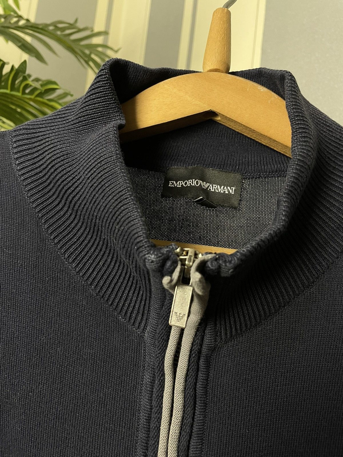 Emporio Armani Emporio Armani Mens Big Logo Zip Sweater Size L Size US L / EU 52-54 / 3 - 8 Thumbnail