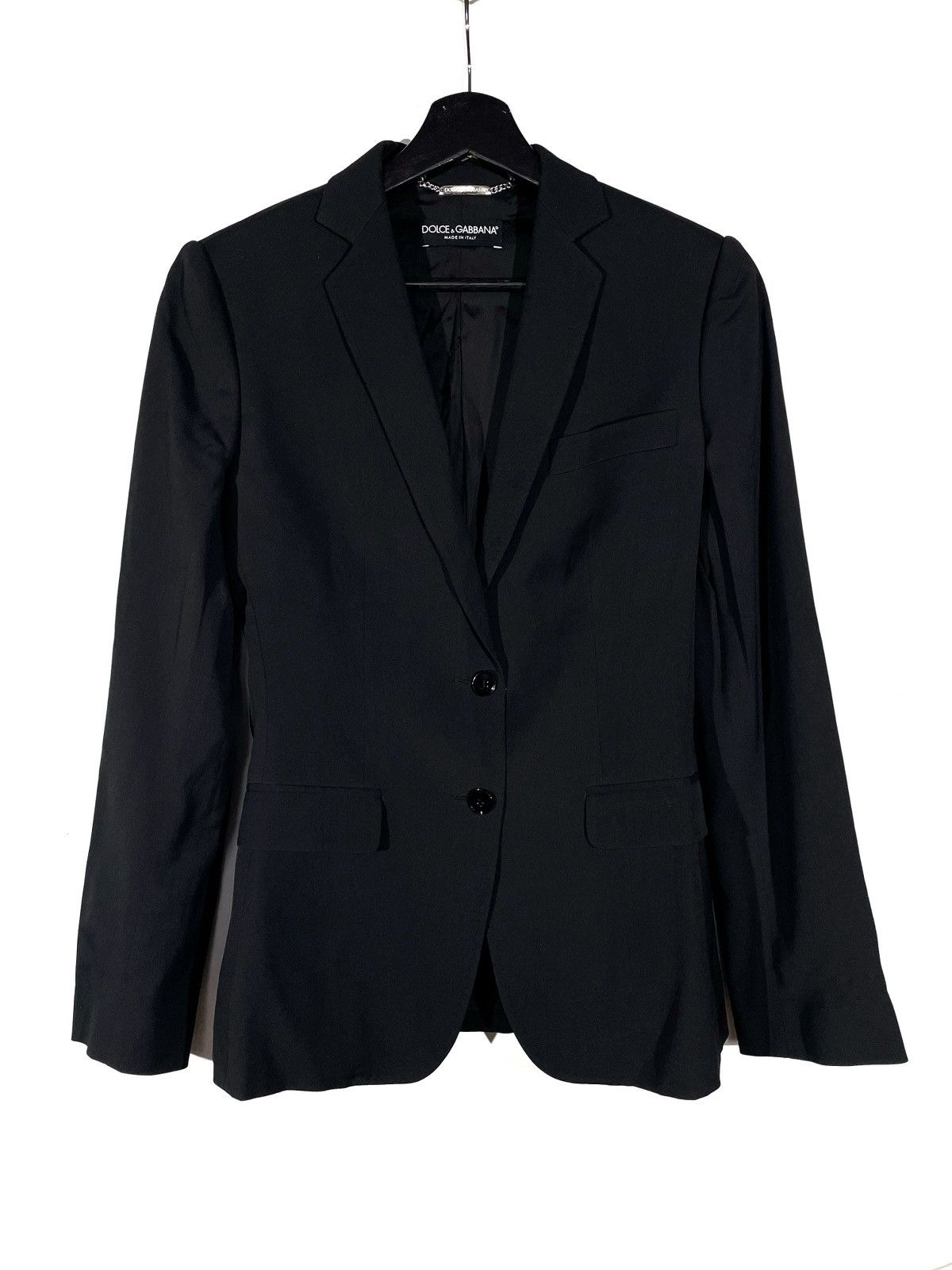 Dolce & Gabbana DG Basic Wool Business Blazer Black Women Italy Size 38 Lux Size XS / US 0-2 / IT 36-38 - 1 Thumbnail