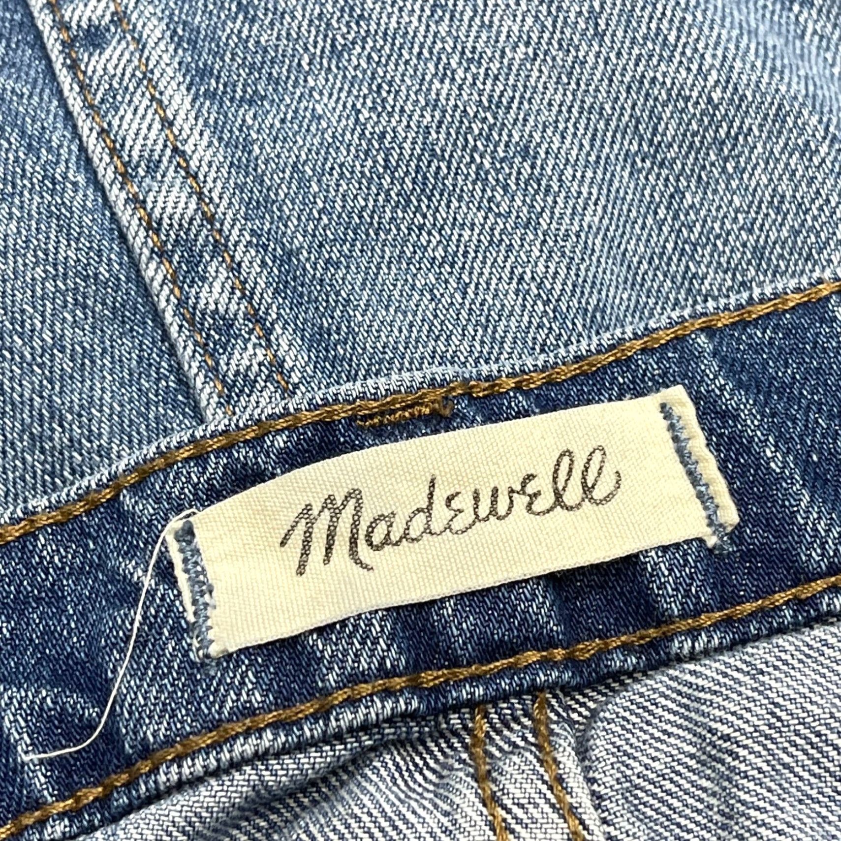 Madewell Madewell Denim Skirt Skirt Women 24 Blue 100% Cotton A-Line Pockets Button Denim Vintage No N/A Size 42" / US 20 - 3 Thumbnail
