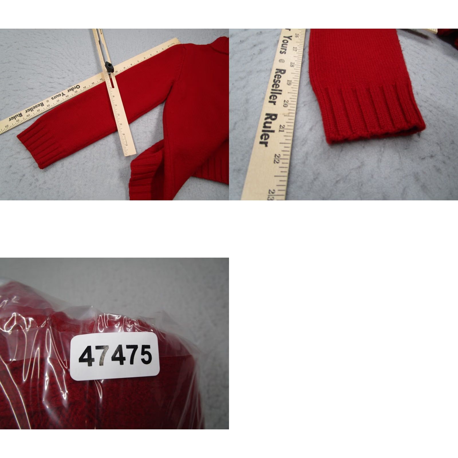 Bogner Bogner Sweater Women 34 Red Wool 1/4 Zip Knit Pullover Long Sleeve Made in Italy Size XXS / US 00 / IT 34 - 8 Thumbnail