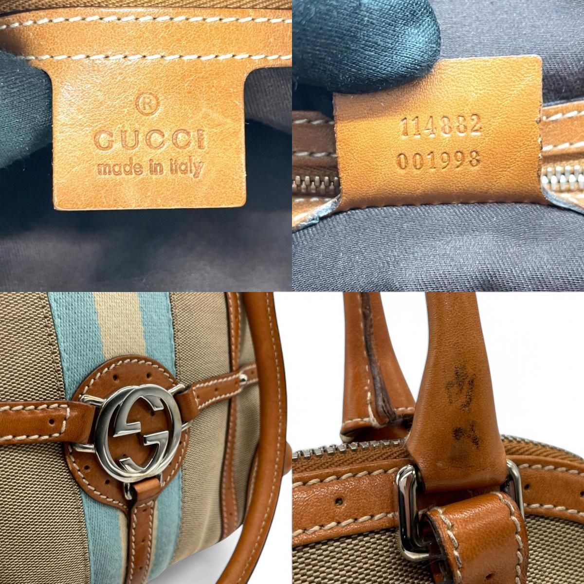 Gucci Gucci - G Sherry Line Canvas Leather Handbag Shoulder Bag Size ONE SIZE - 6 Thumbnail