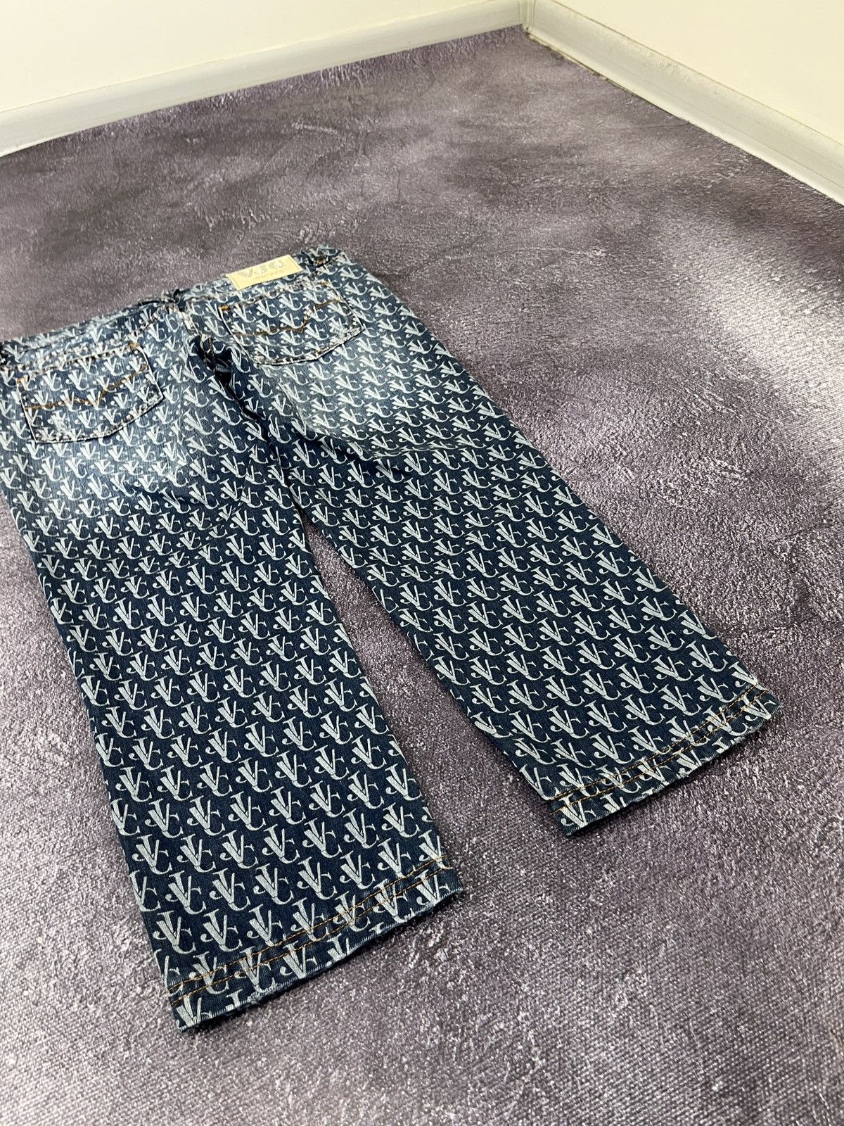 Versace Versace Jeans Couture Monogram Rare Luxury Cropped Jeans Size 29" - 4 Thumbnail