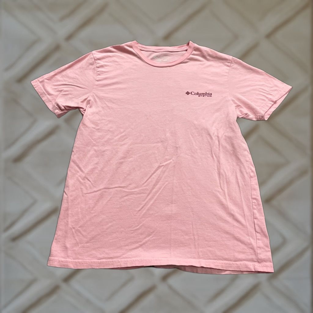 Pinko Columbia Shirt Mens Medium Pink PFG Fishing Outdoor Cotton Short Sleeve Crew Neck T-Shirt Fish Outdoor Mens Size US M / EU 48-50 / 2 - 1 Thumbnail