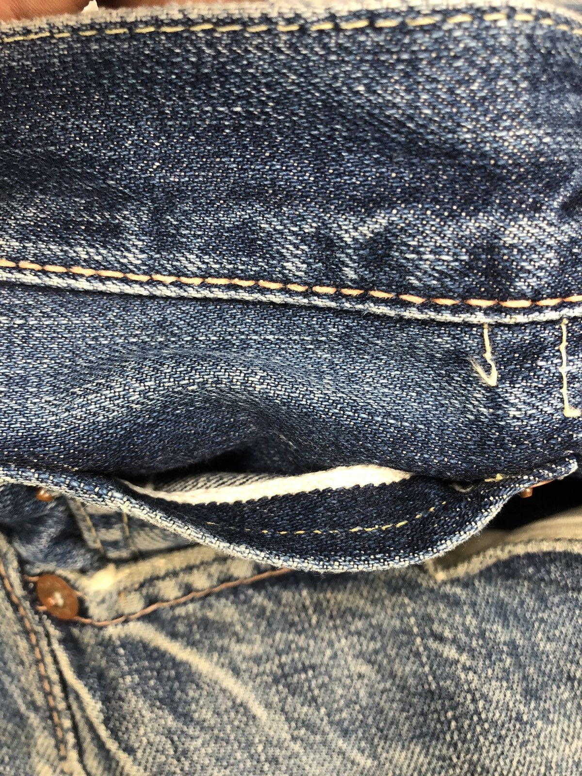 Evisu Vintage Distressed Japanese Brand Fullcount Selvage Jeans Size US 30 / EU 46 - 13 Thumbnail