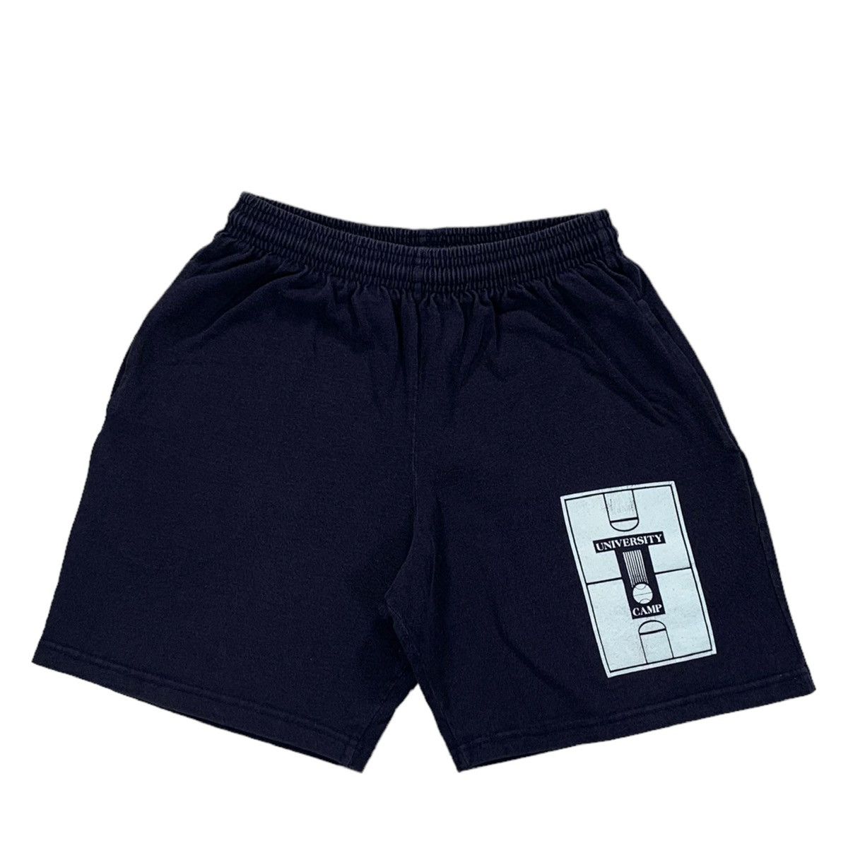 Vintage VTG Anvil Navy Blue University Basketball Camp Sweat Shorts Size US 30 / EU 46 - 1 Thumbnail