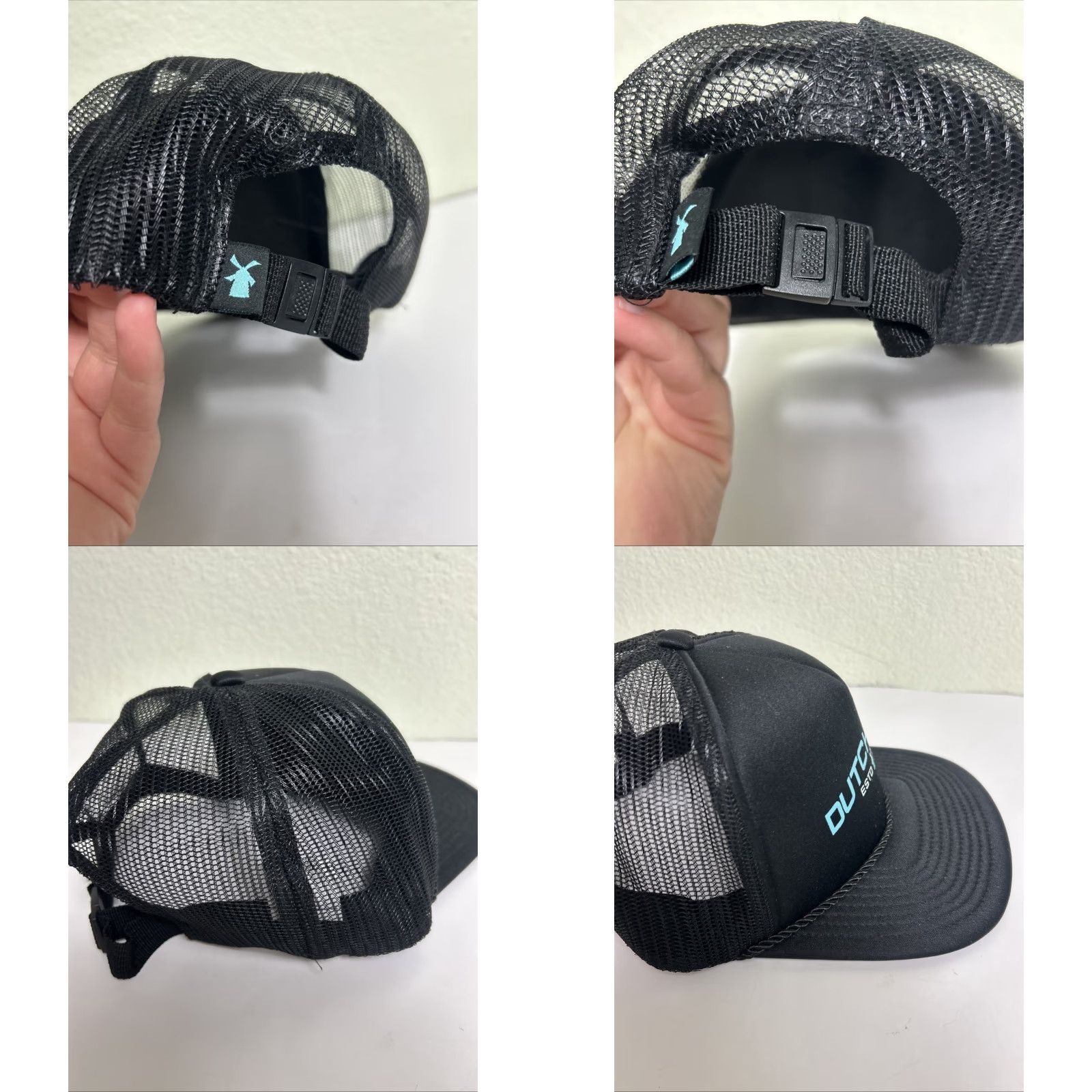 Vintage Dutch Bros Trucker Hat Cap Roped Strap Back Adjustable Unisex Adults Black Logo Seasonal Casual Style Size ONE SIZE - 8 Thumbnail